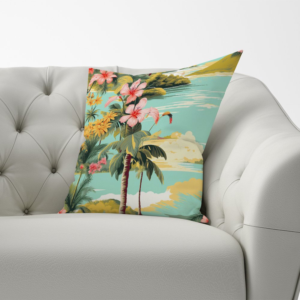 Palm Trees and Hibiscus Cushions