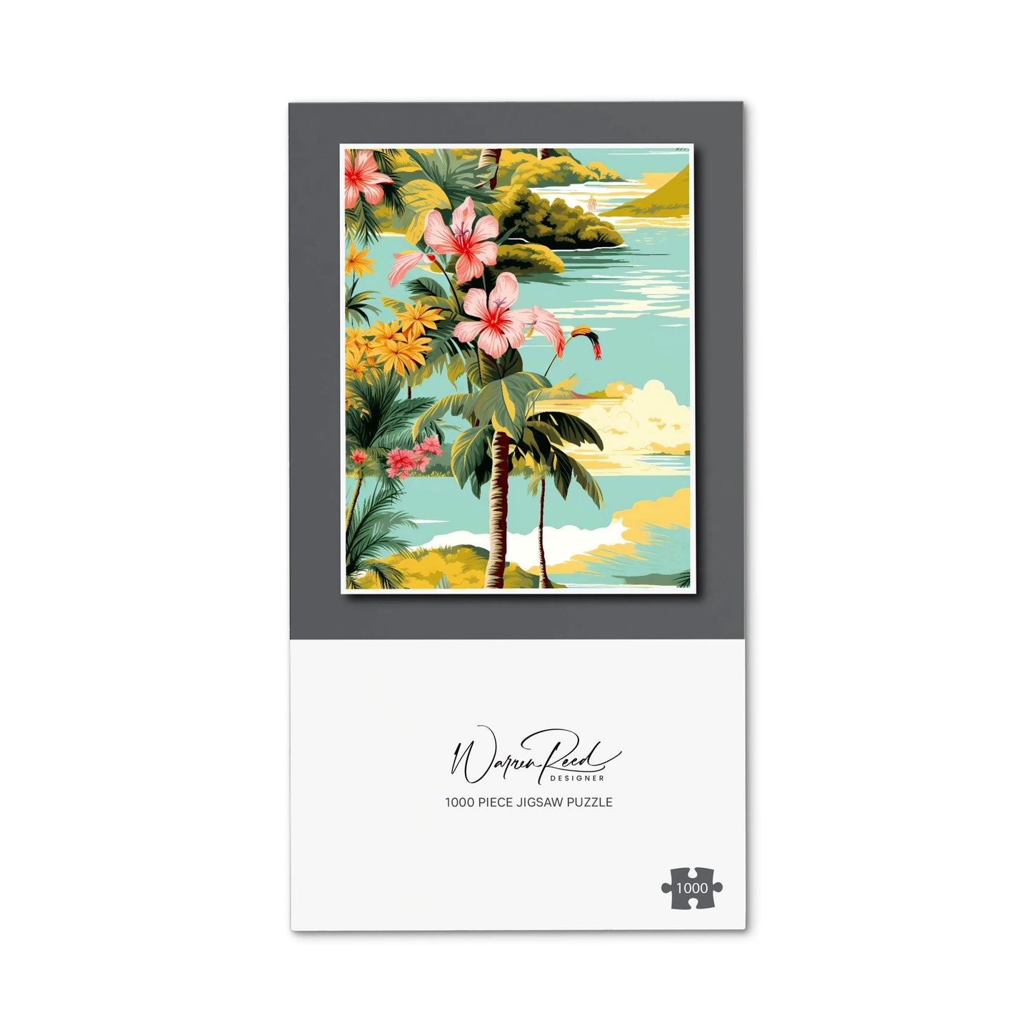 Palm Trees and Hibiscus Jigsaw Puzzle
