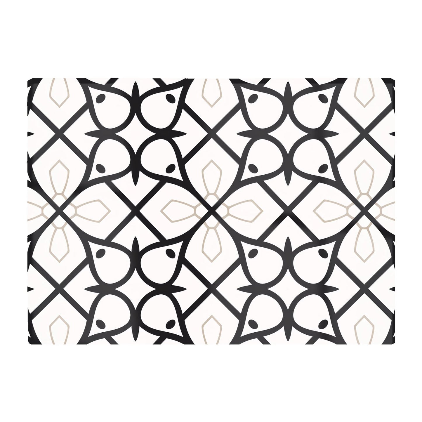 Arabic Style Pattern Glass Chopping Board