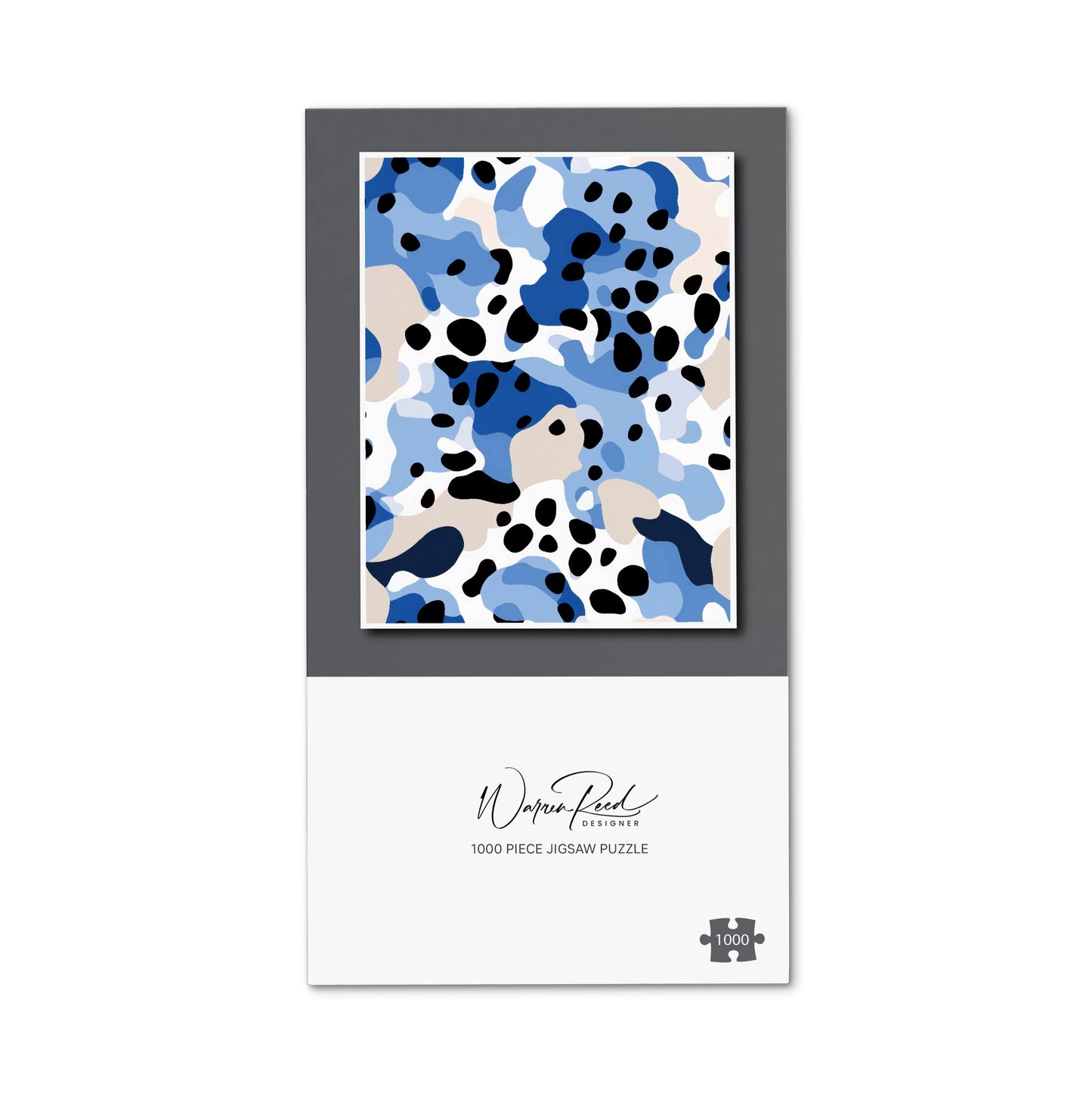 Blue Camouflage Pattern Jigsaw Puzzle