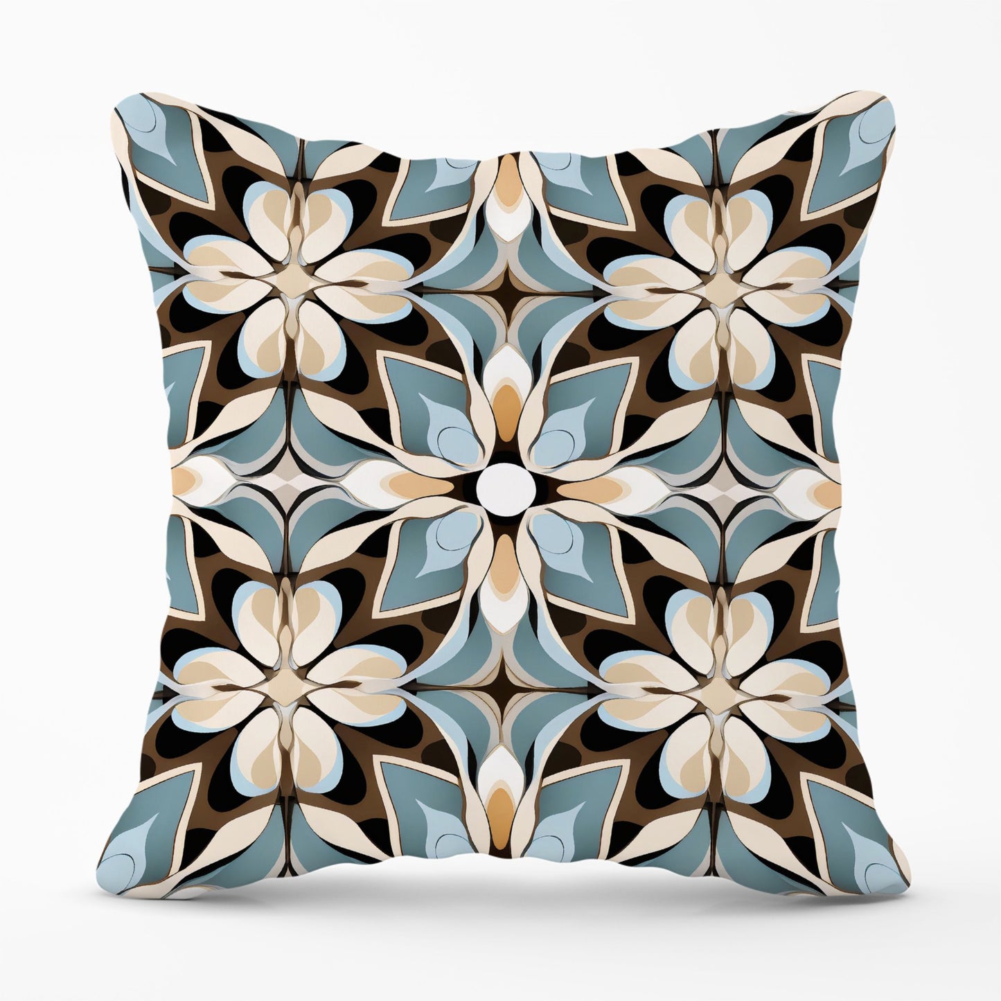 Beige And Brown Abstract Pattern Cushions