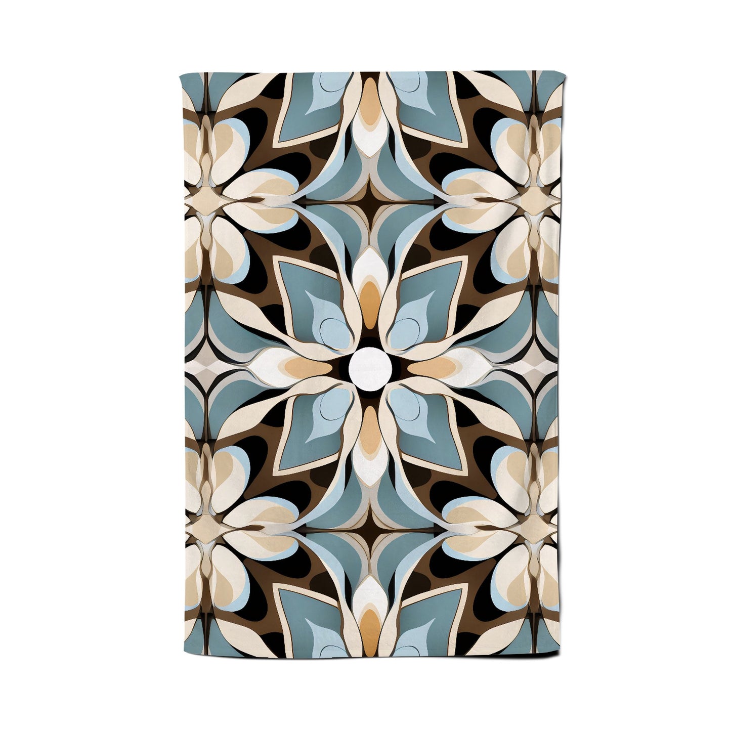 Beige And Brown Abstract Pattern Tea Towel