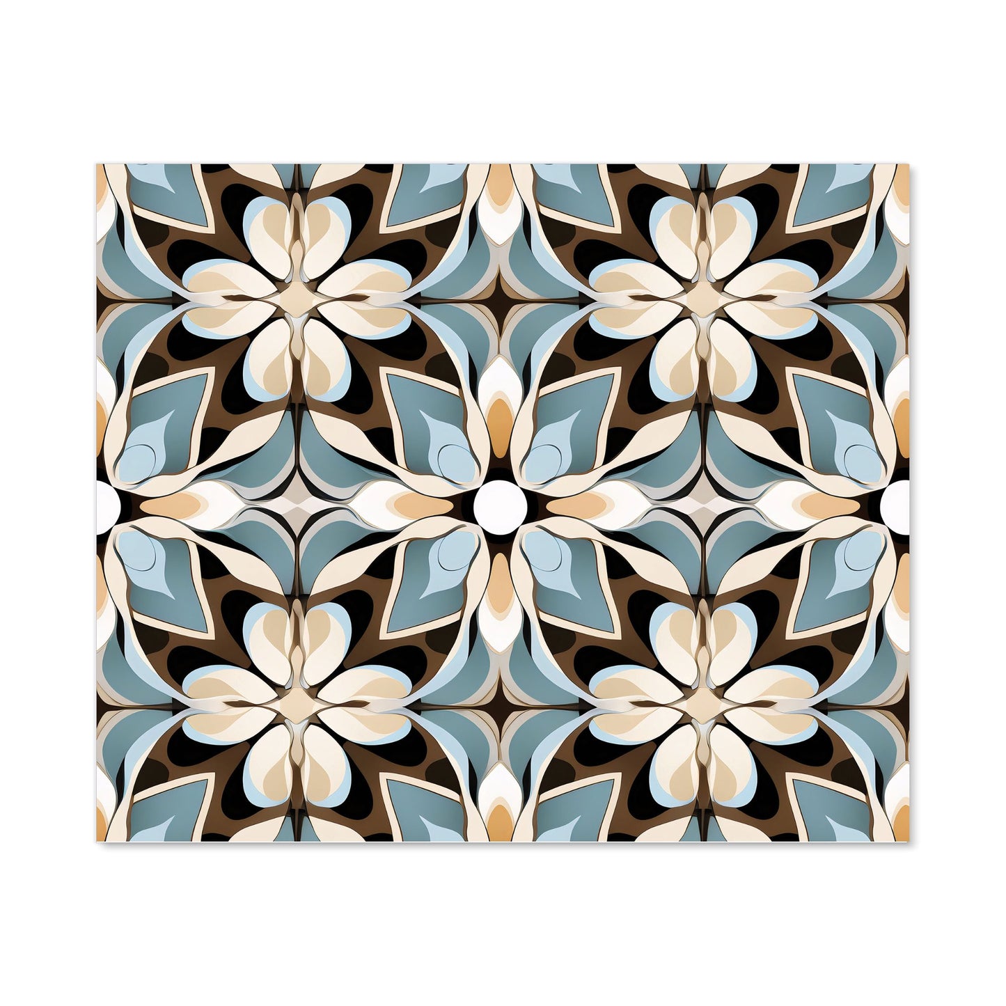 Beige And Brown Abstract Pattern Kitchen Splashback
