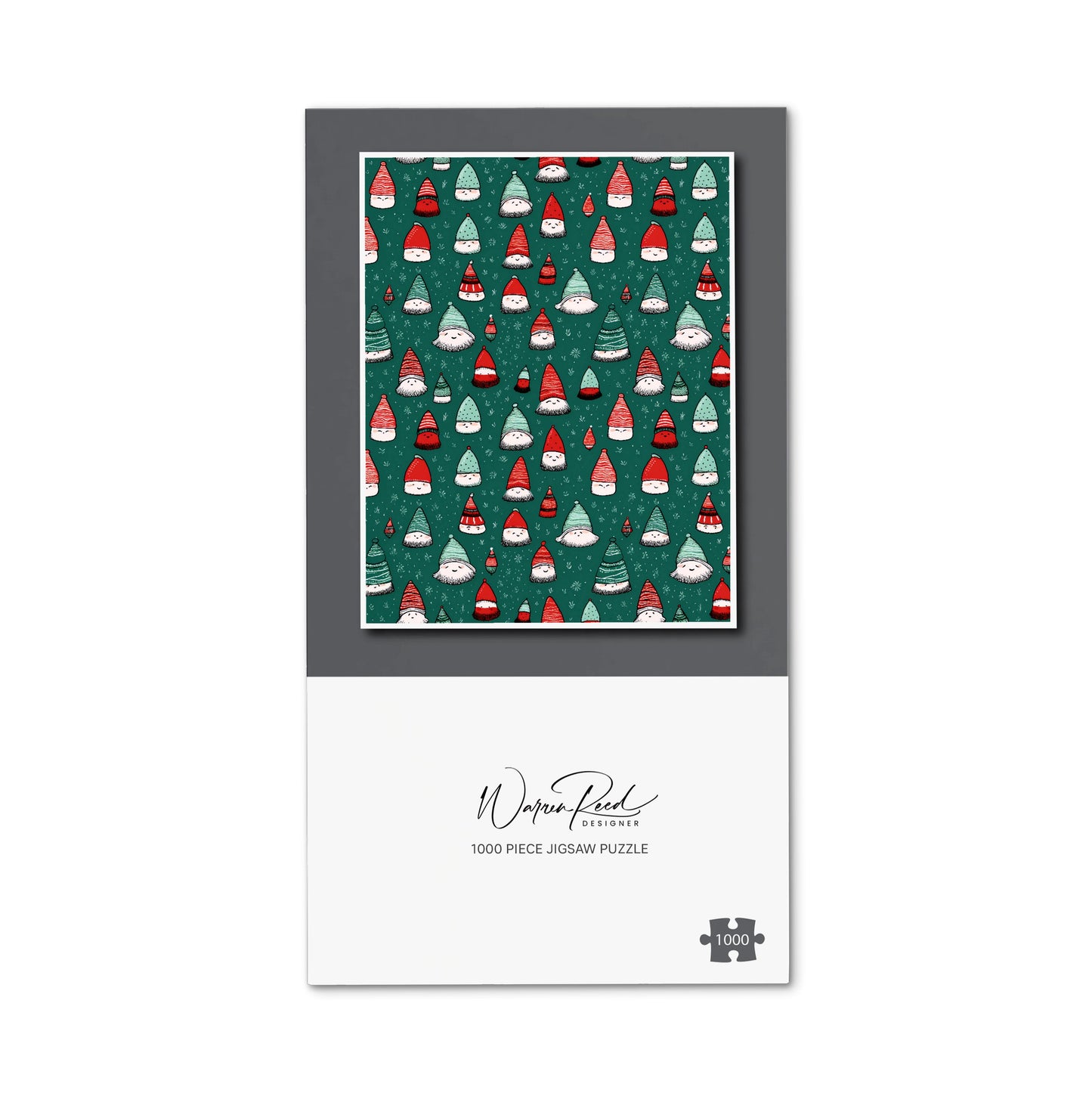 Hand Drawn Joyful Santa Hats Jigsaw Puzzle