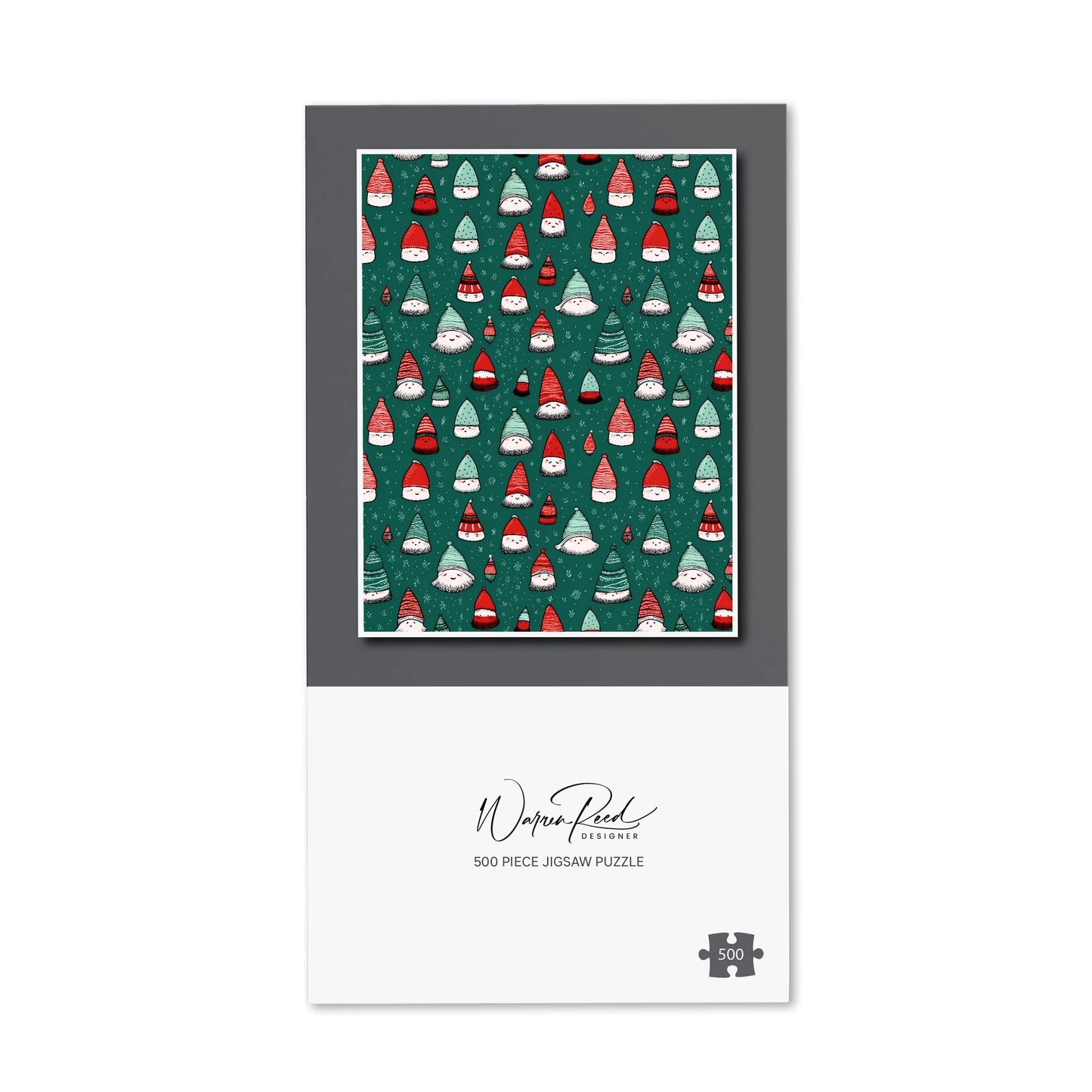 Hand Drawn Joyful Santa Hats Jigsaw Puzzle