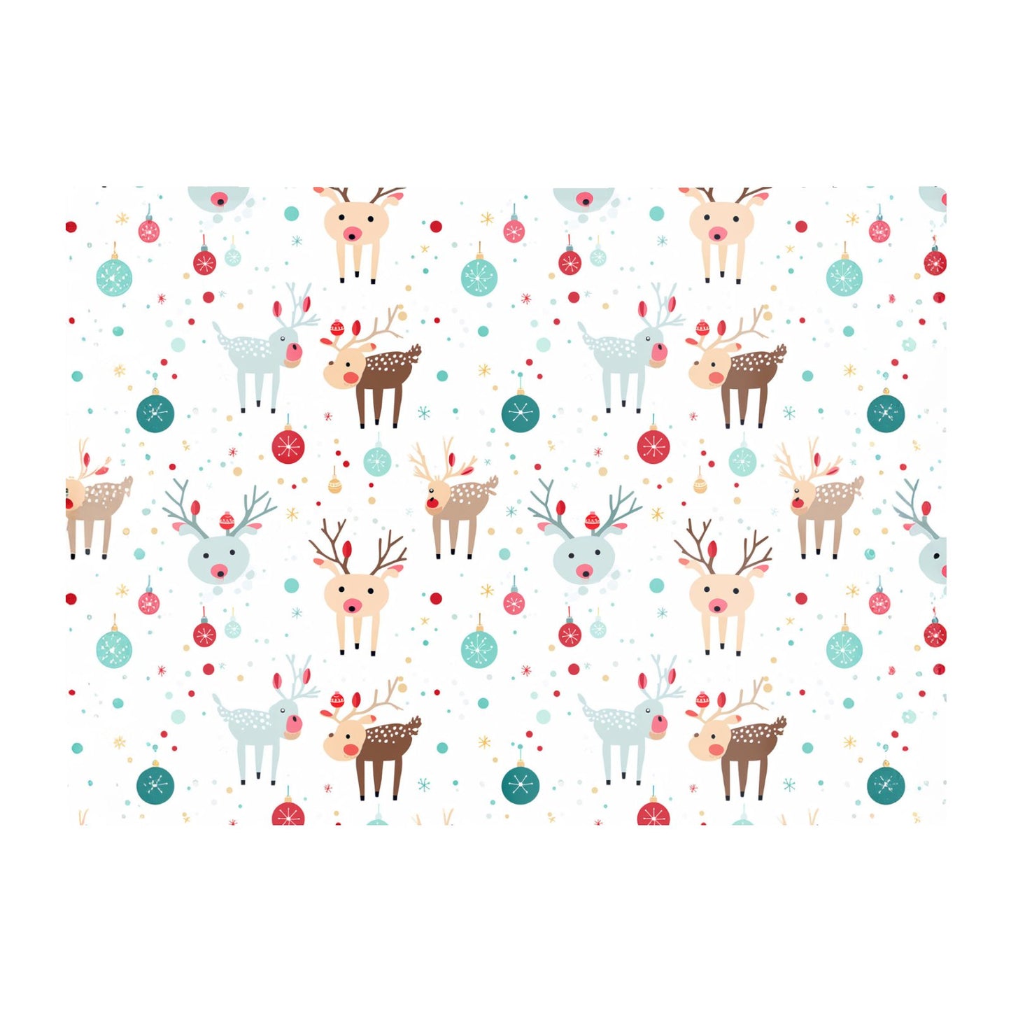 Happy Reindeer With Christmas Lights Glass Chopping Board