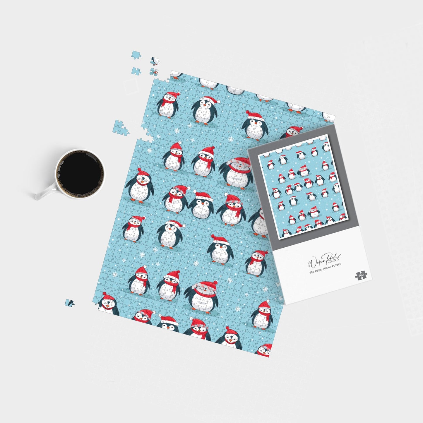 Adorable Santa Penguins Jigsaw Puzzle