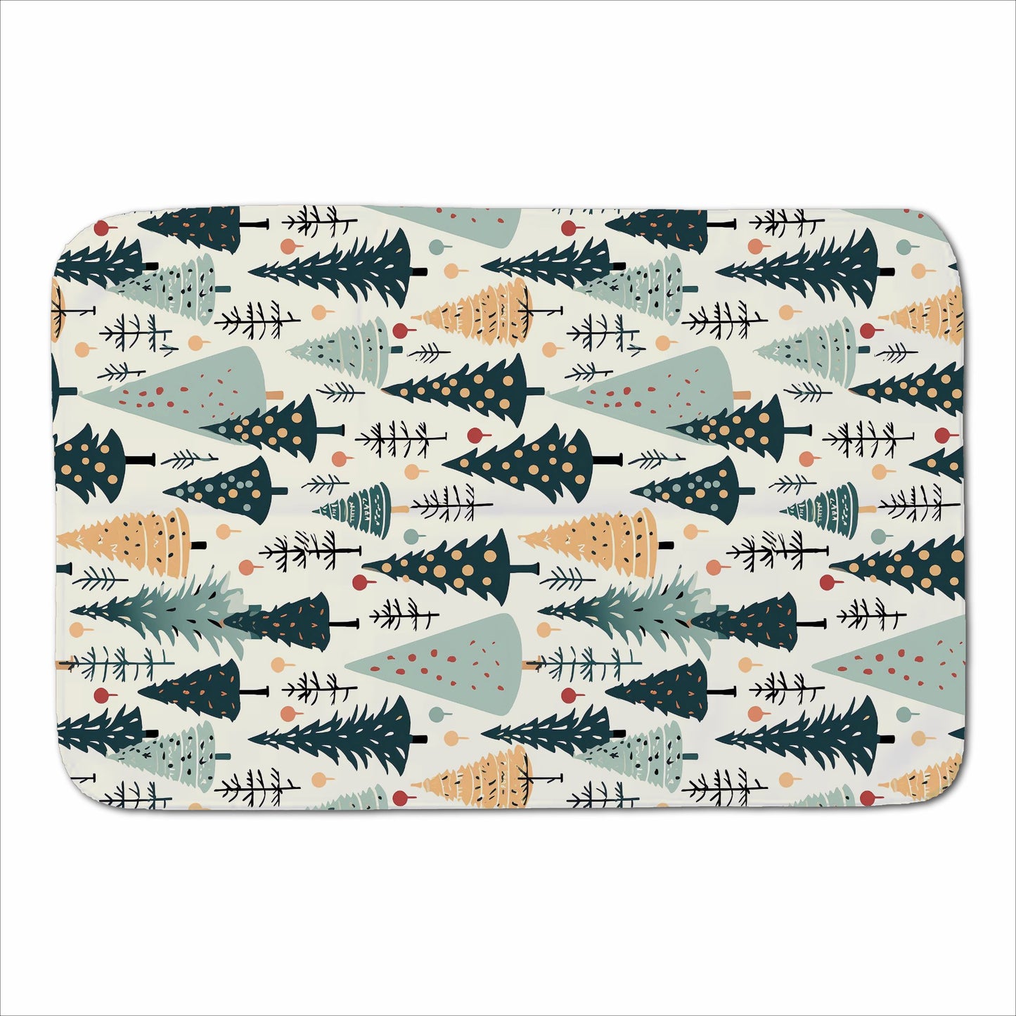 Boho Inspired Christmas Tree Pattern Sherpa Blanket