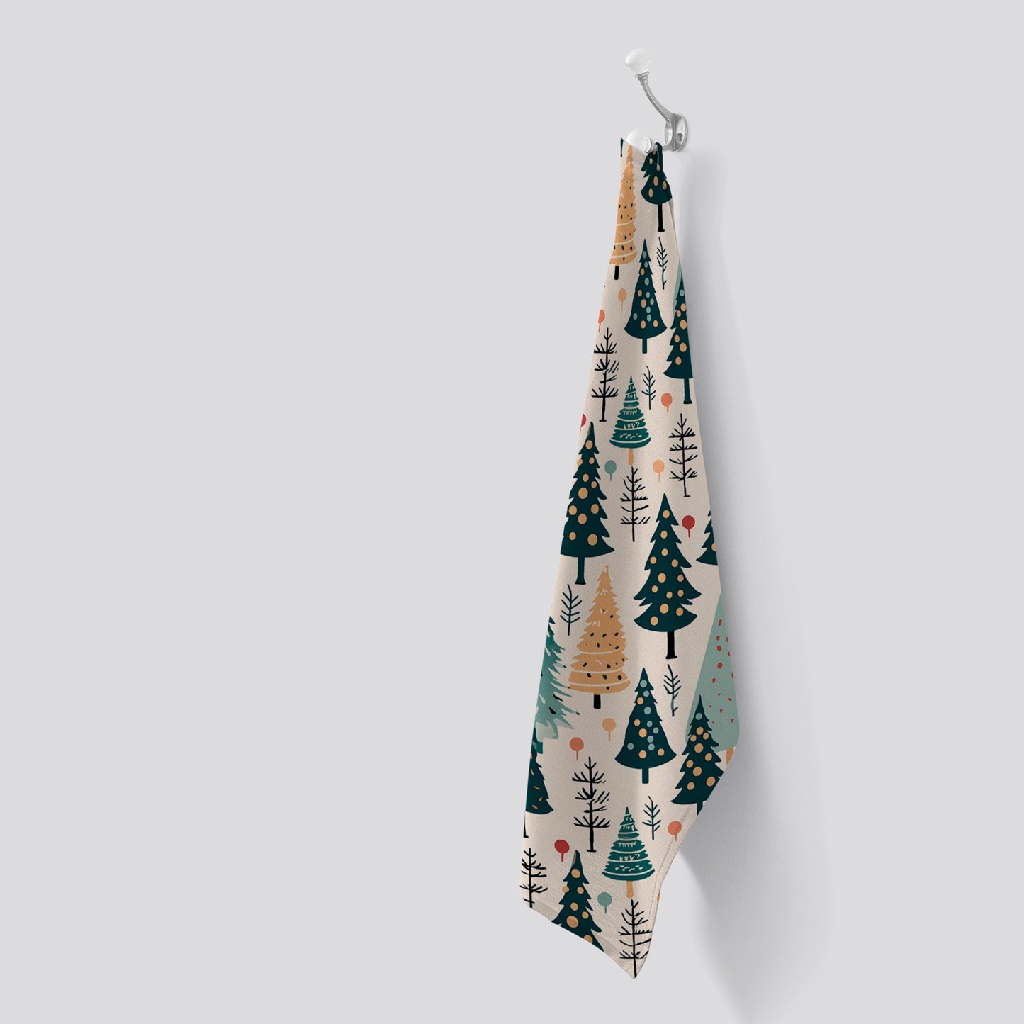 Boho Inspired Christmas Tree Pattern Tea Towel