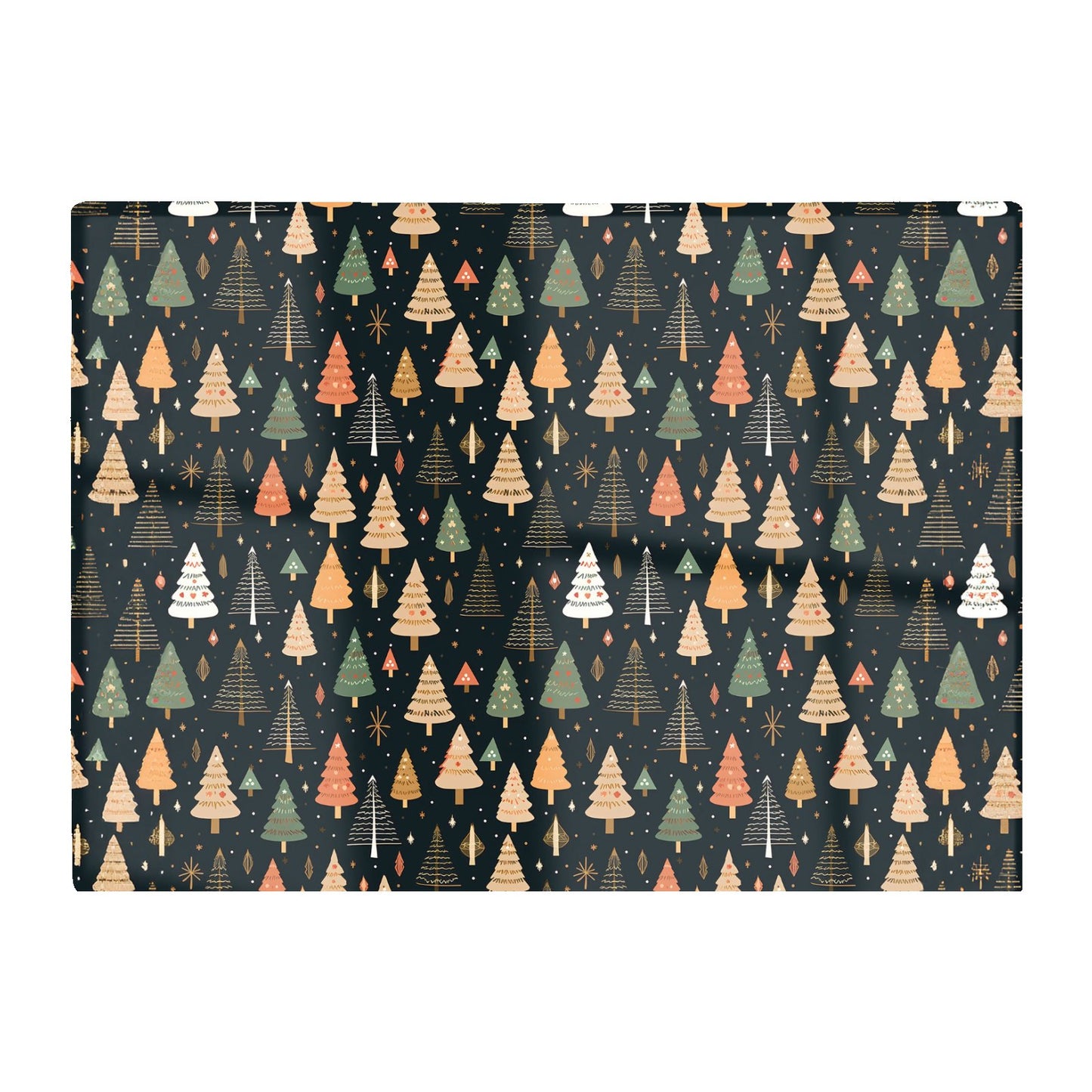 Boho Inspired Christmas Trees Glass Chopping Board