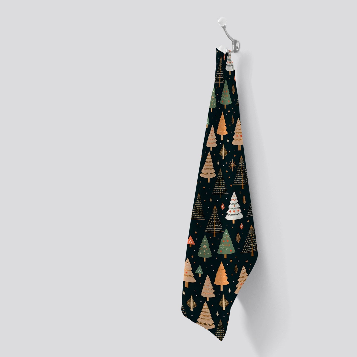Boho Inspired Christmas Trees Tea Towel