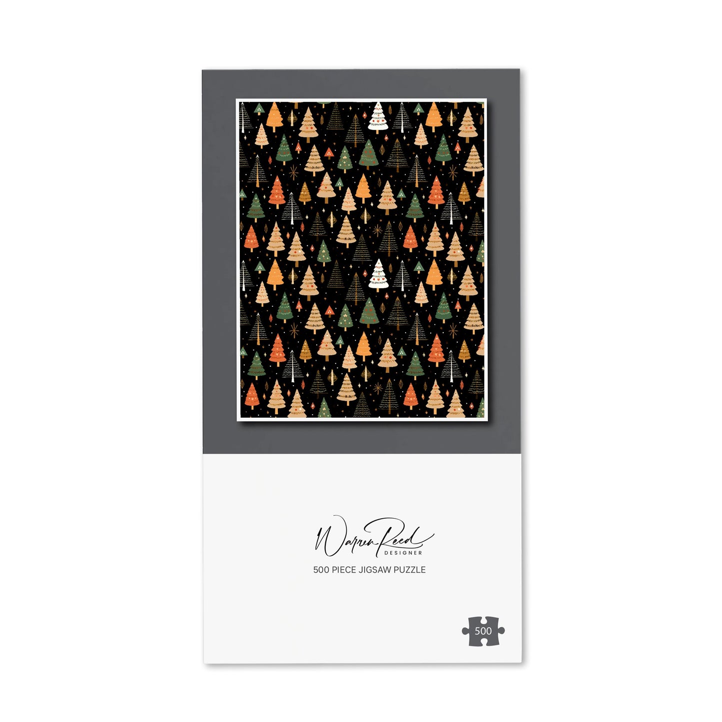 Boho Inspired Christmas Trees Jigsaw Puzzle