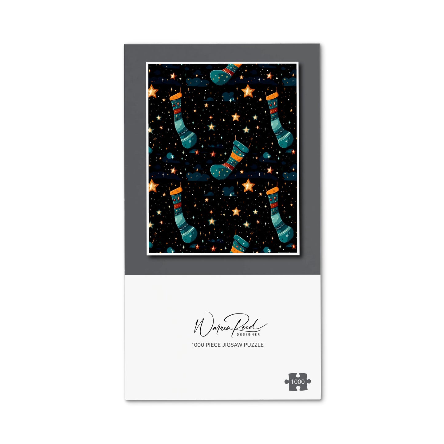 Christmas Stocking In A Starry Night Sky Jigsaw Puzzle