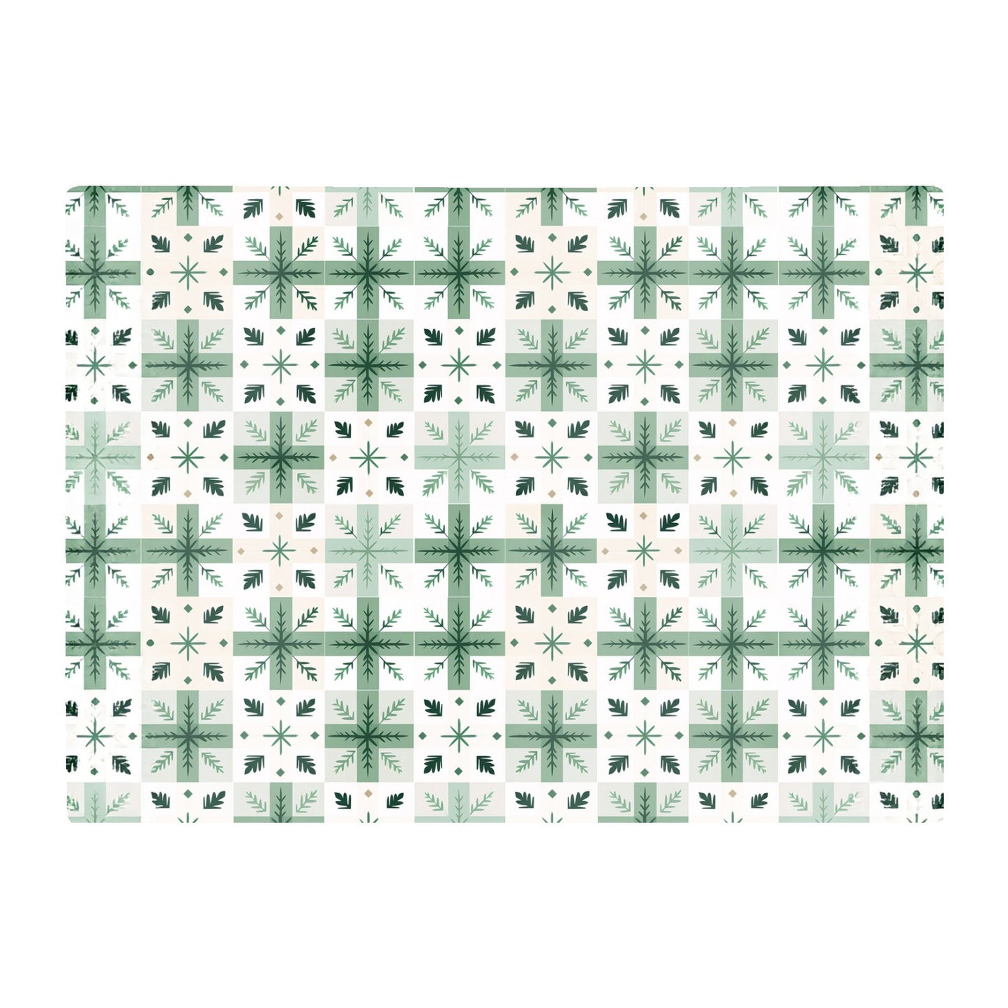 Christmas Quilting Squares Geometric Glass Chopping Board