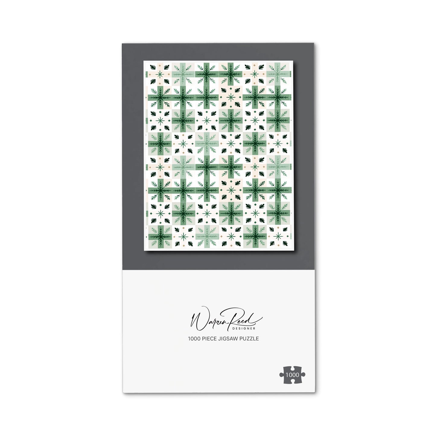 Christmas Quilting Squares, Geometric Jigsaw Puzzle