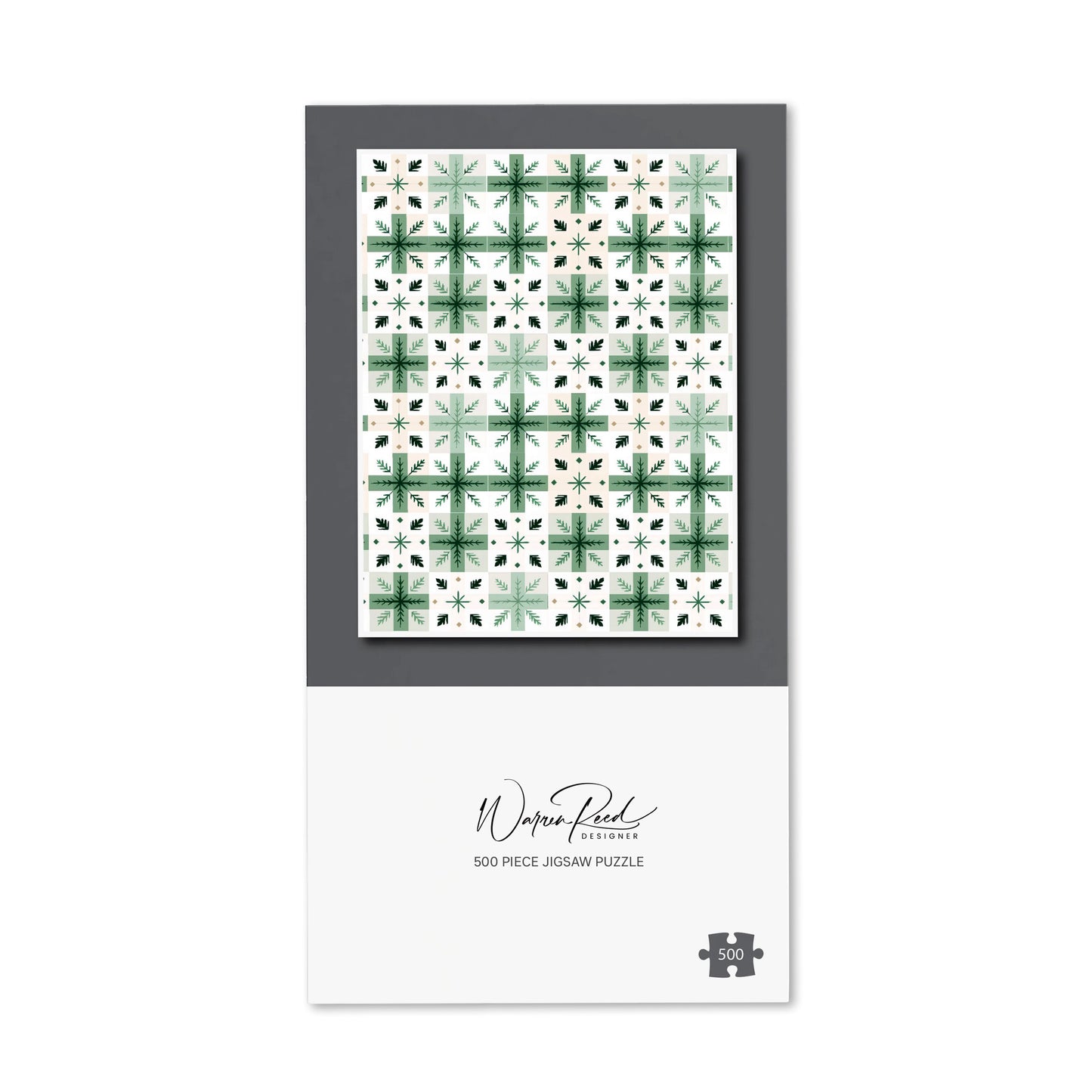 Christmas Quilting Squares, Geometric Jigsaw Puzzle
