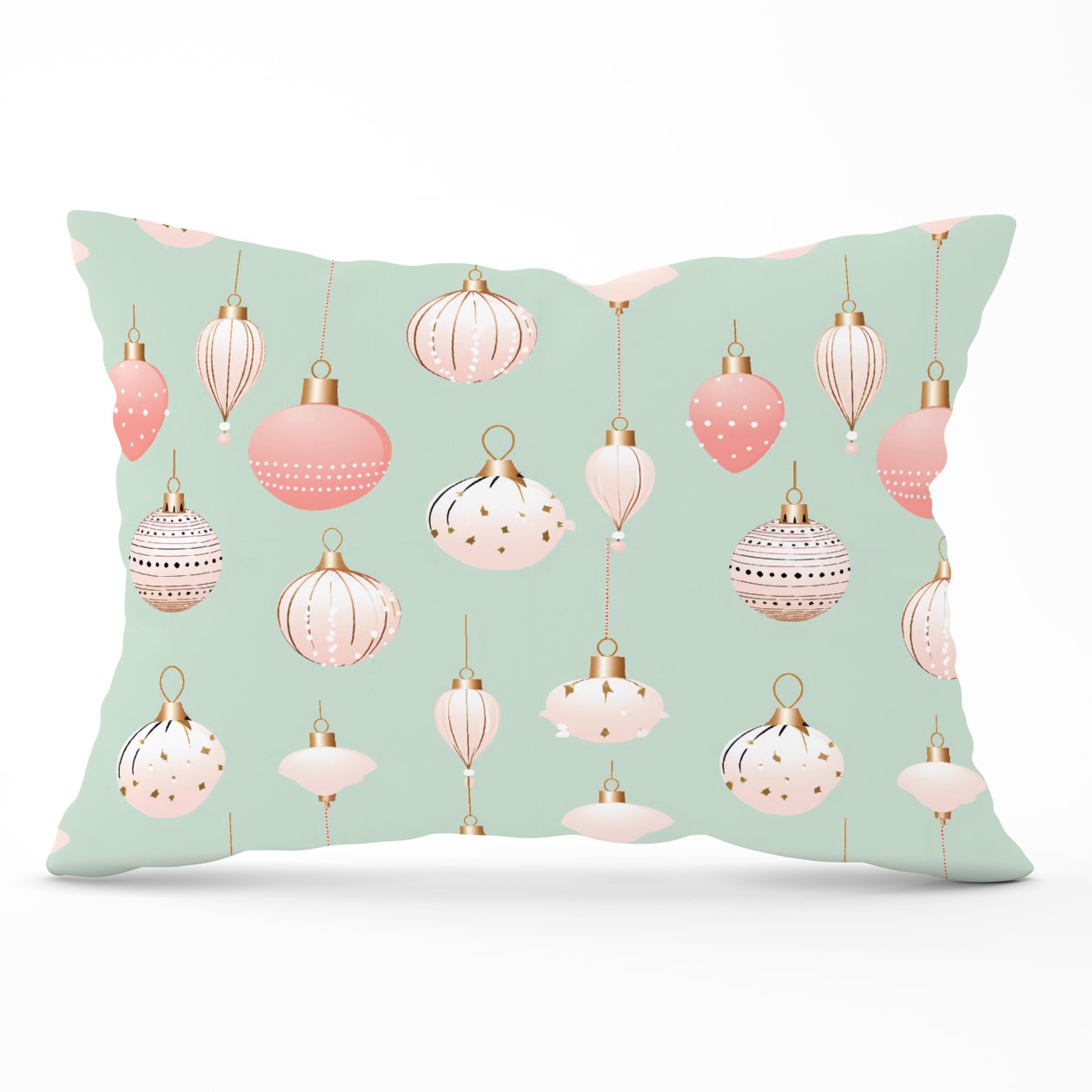 Christmas Decorations Pink And Green Cushions