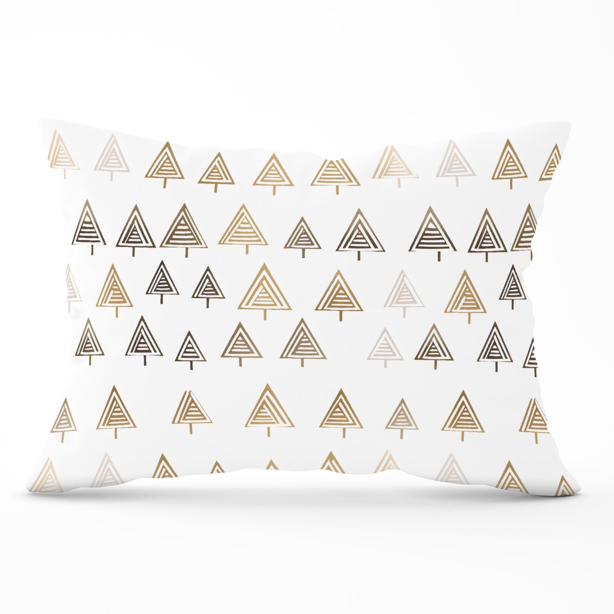 Geometric Christmas Tree Pattern Cushions