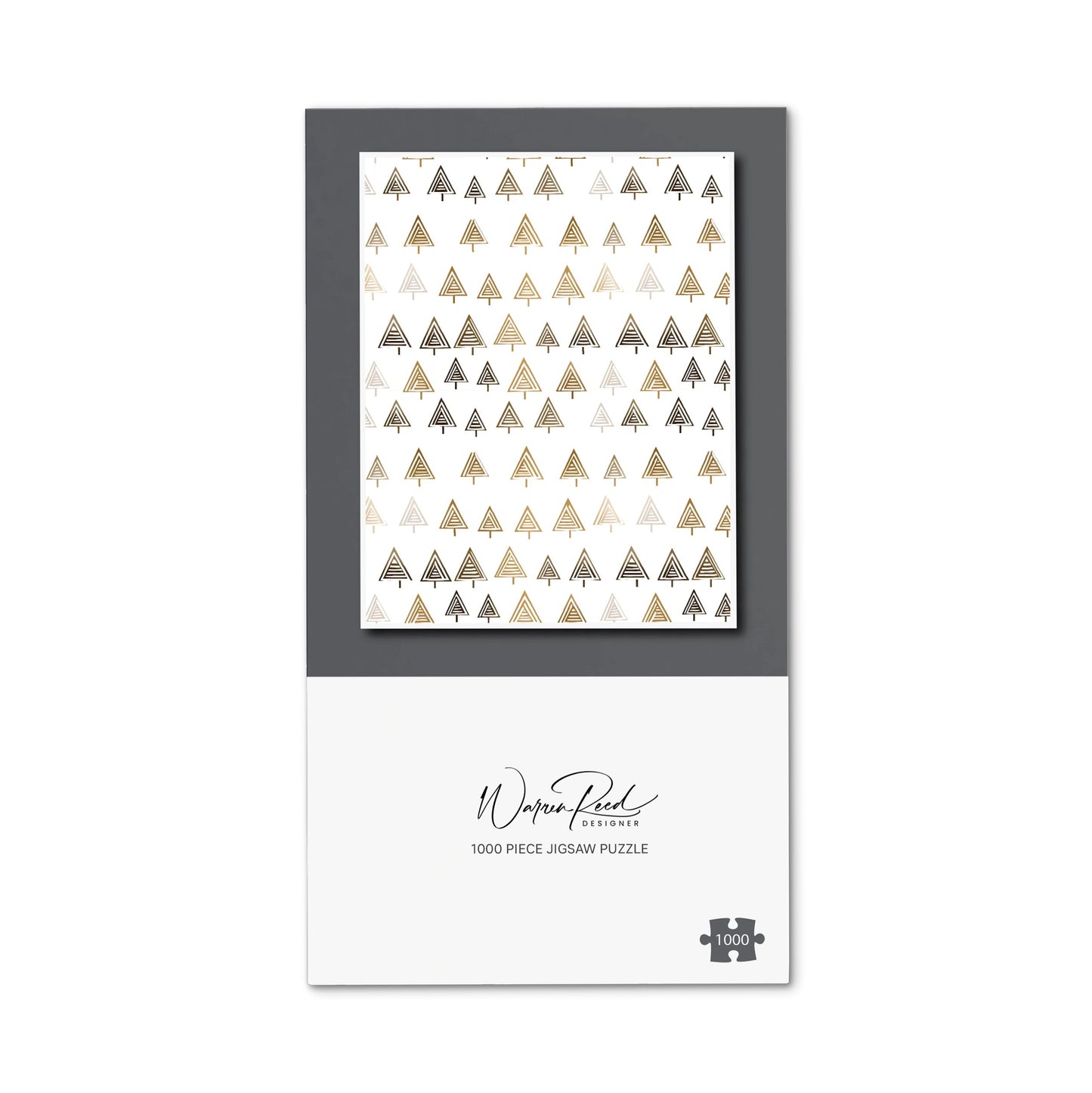 Geometric Christmas Tree Pattern Jigsaw Puzzle