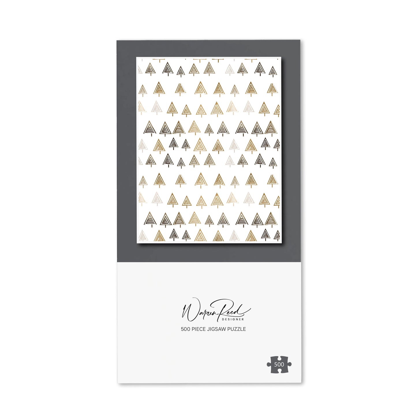 Geometric Christmas Tree Pattern Jigsaw Puzzle
