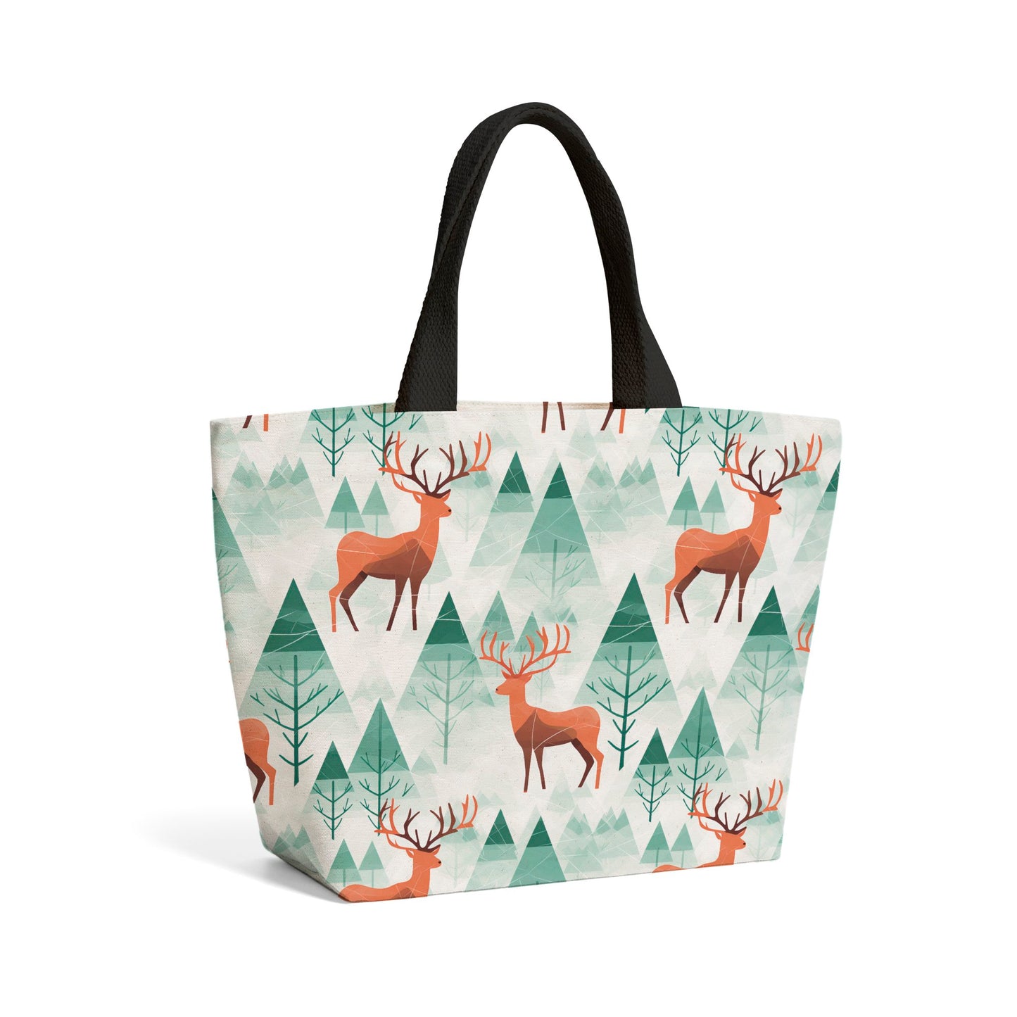Reindeer On A Snowy Landscape Beach Shopper Tote Bag