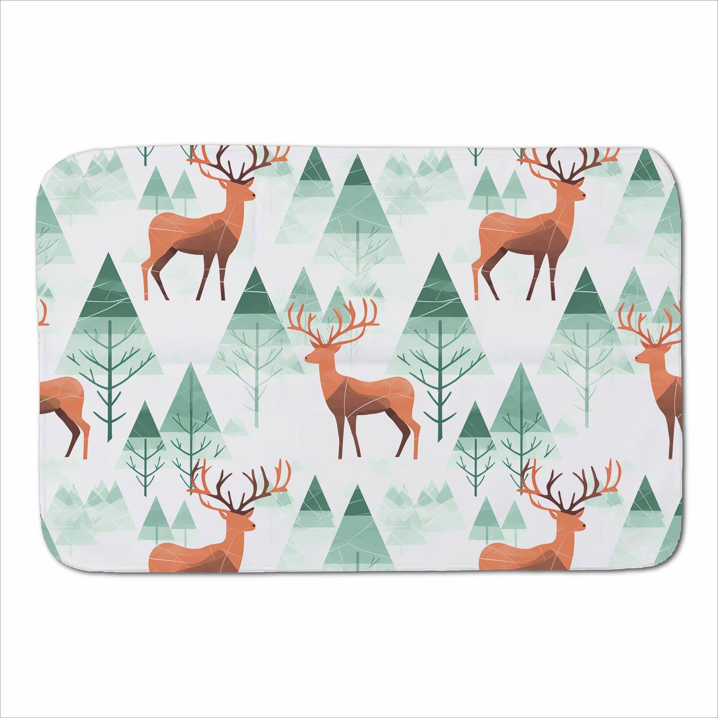 Reindeer On A Snowy Landscape Sherpa Blanket
