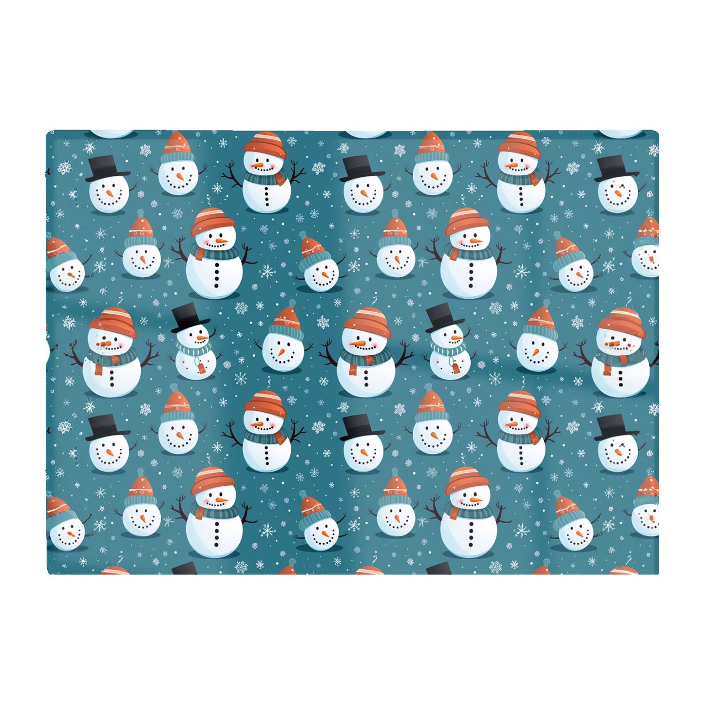 Jolly Christmas Snowmen Glass Chopping Board