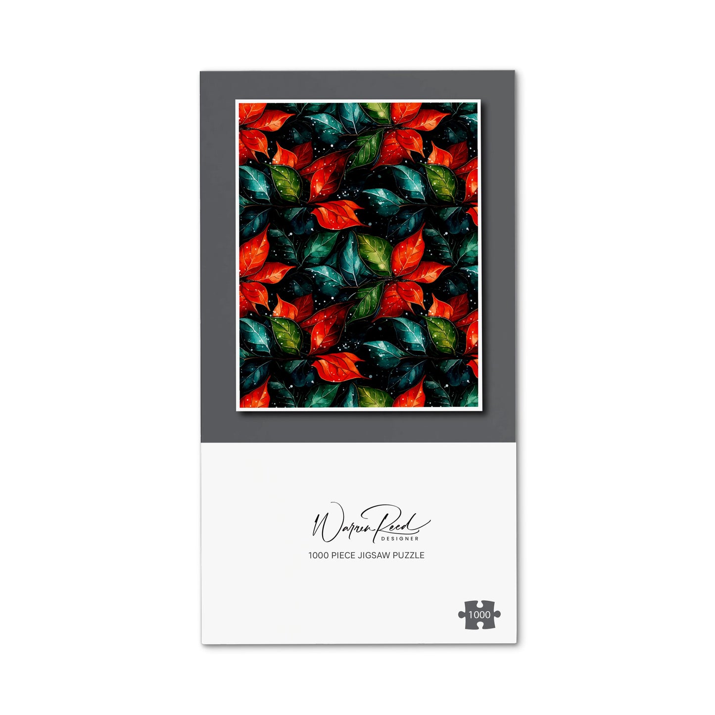Christmas Watercolour Holly Leaf Jigsaw Puzzle