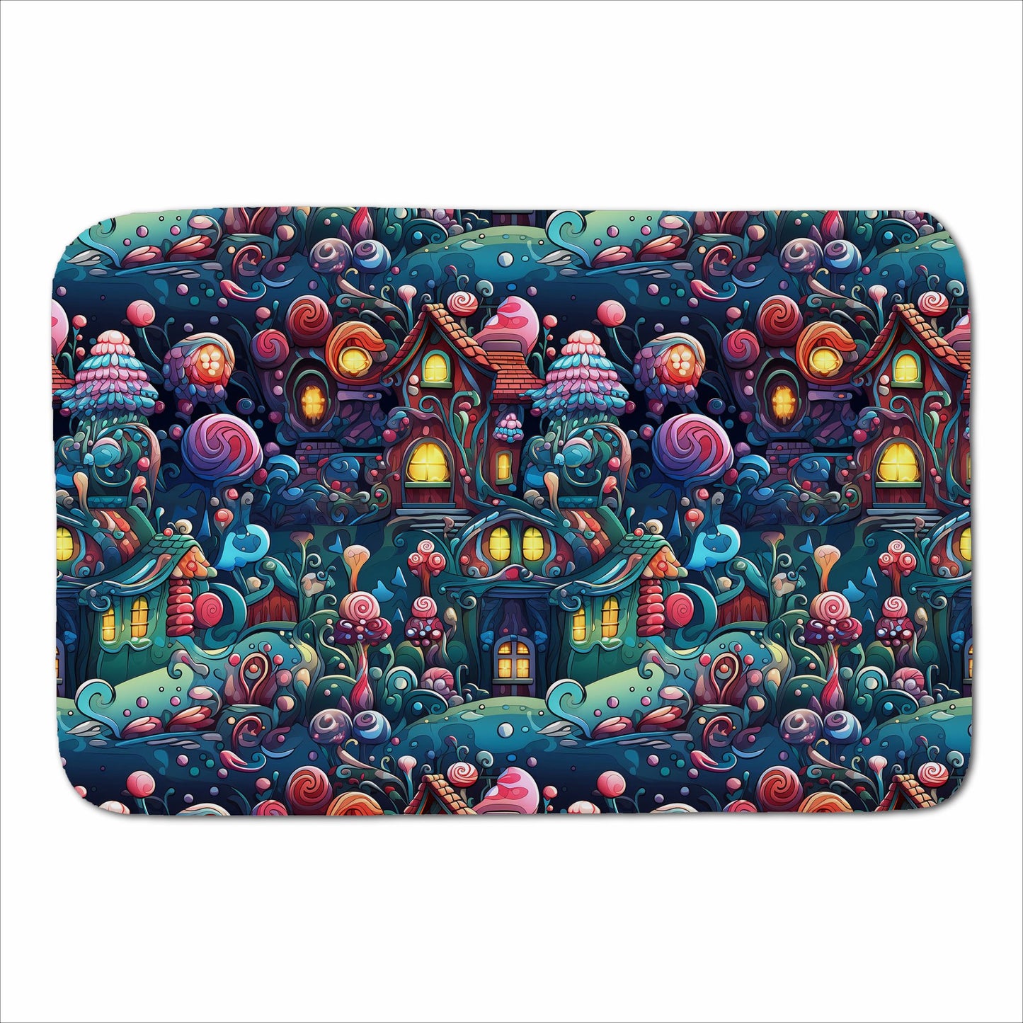 Whimsical Gingerbread House Pattern Sherpa Blanket