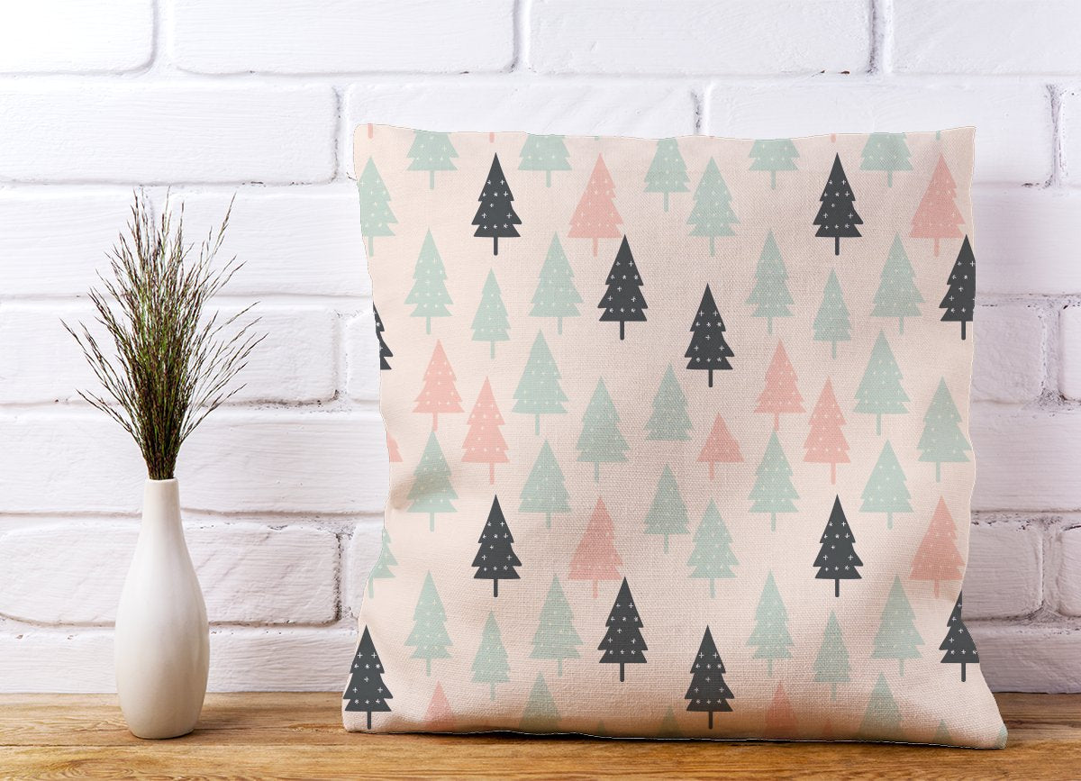 Christmas Tree Silhouette Pattern Cushions