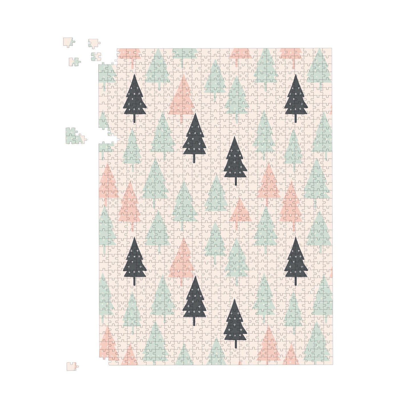 Christmas Tree Silhouette Pattern Jigsaw Puzzle