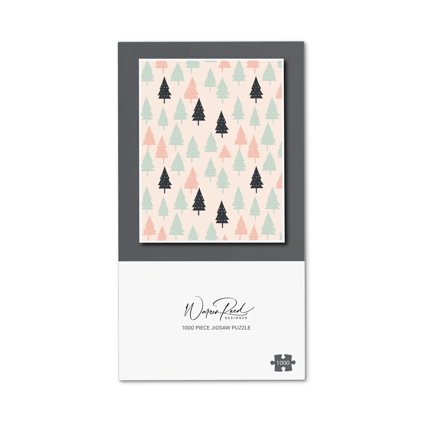 Christmas Tree Silhouette Pattern Jigsaw Puzzle