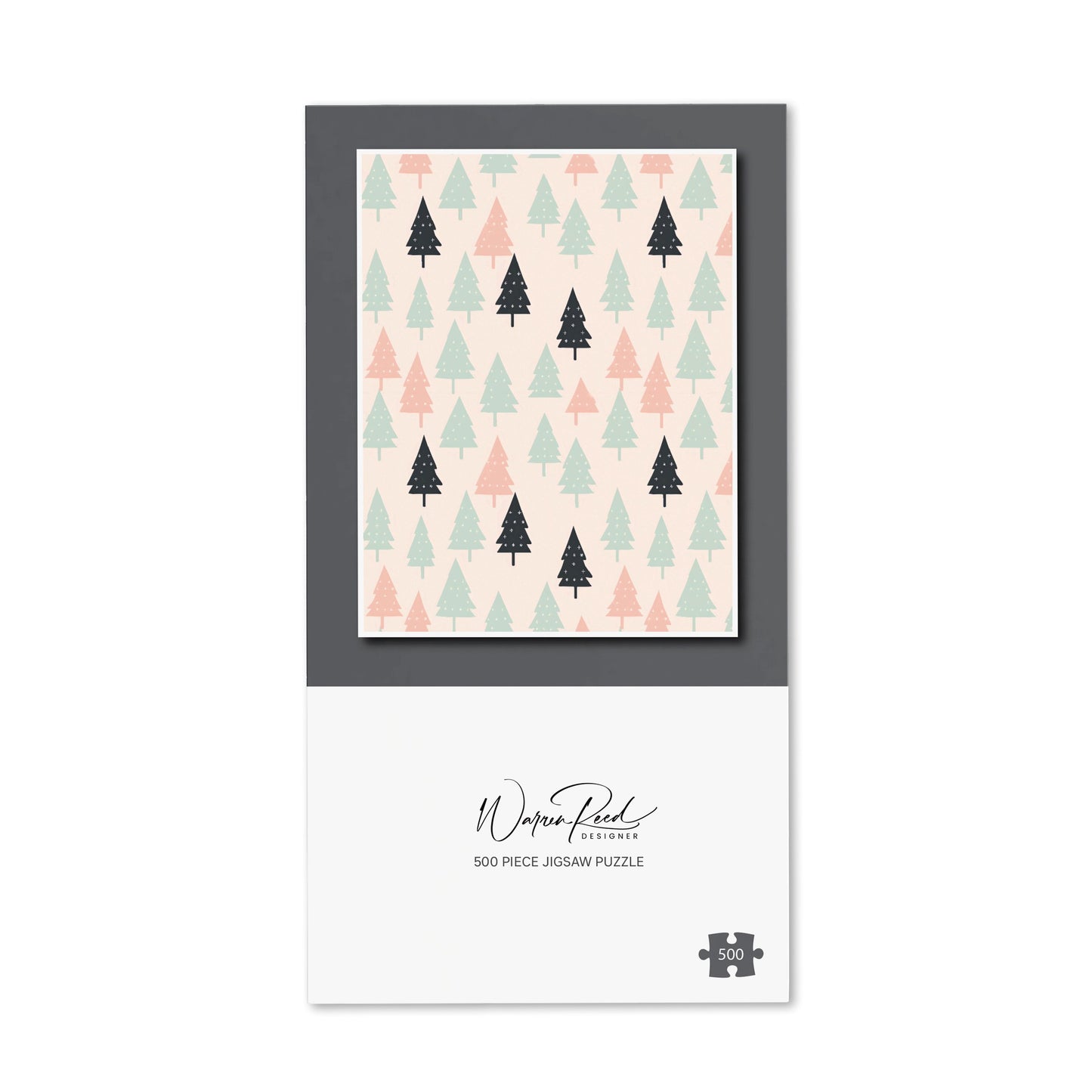Christmas Tree Silhouette Pattern Jigsaw Puzzle