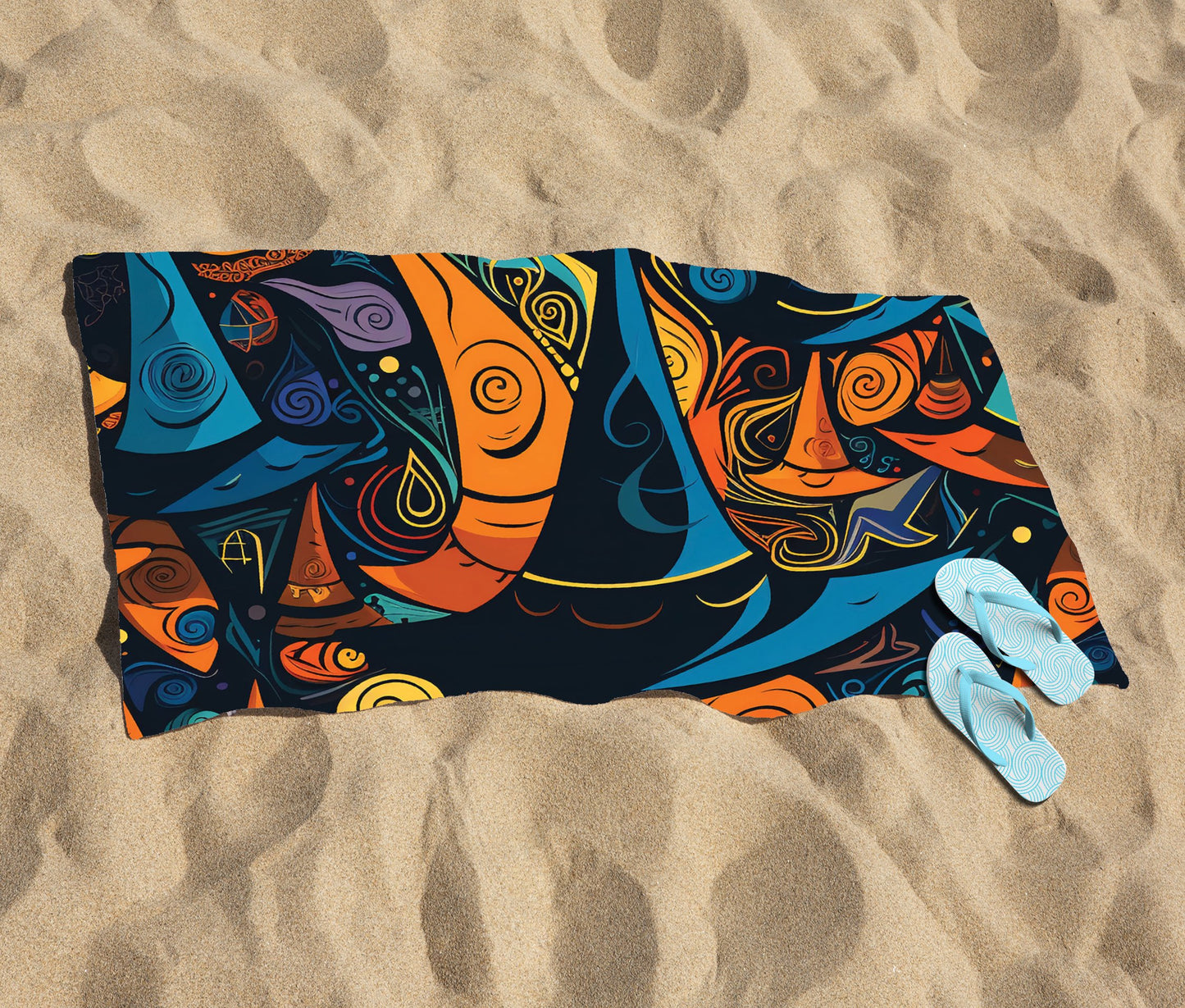 Imaginative Abstract Witches Hats Beach Towel