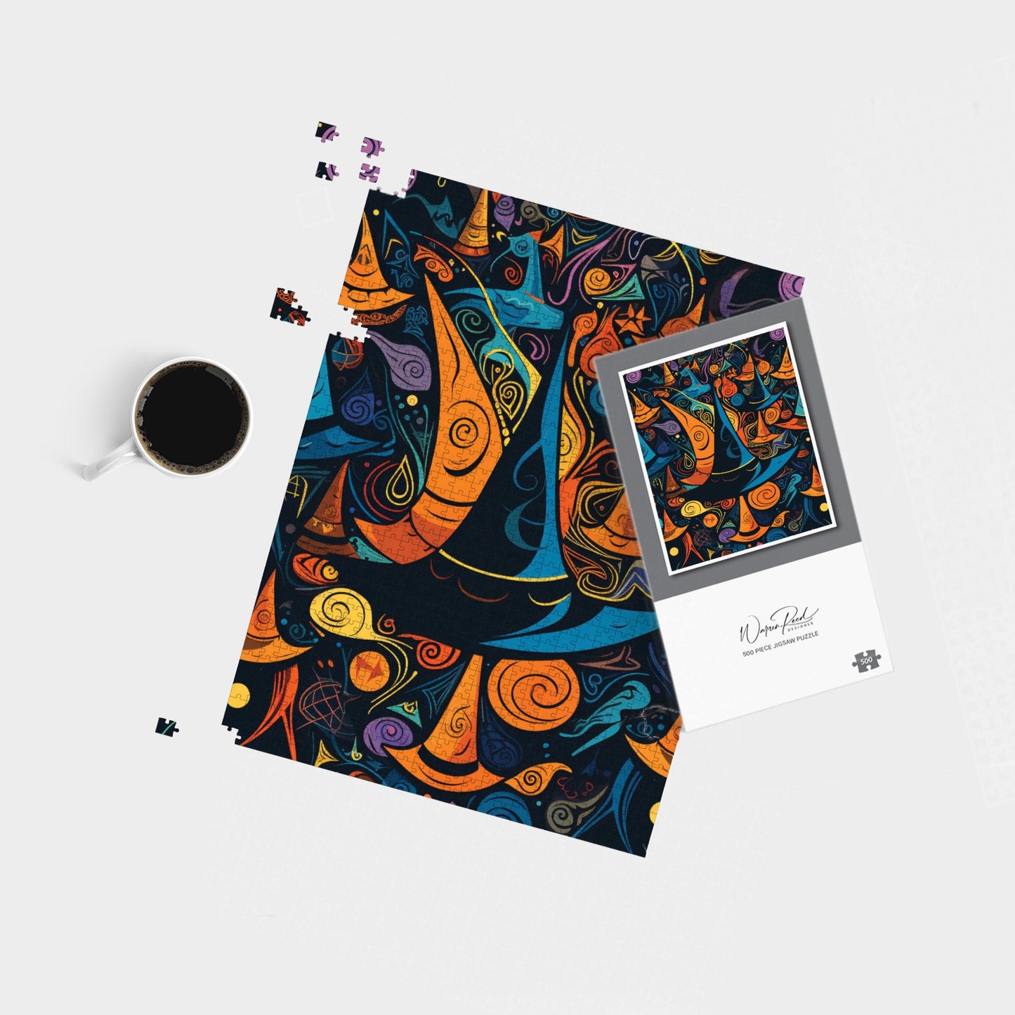 Imaginative Abstract Witches Hats Jigsaw Puzzle