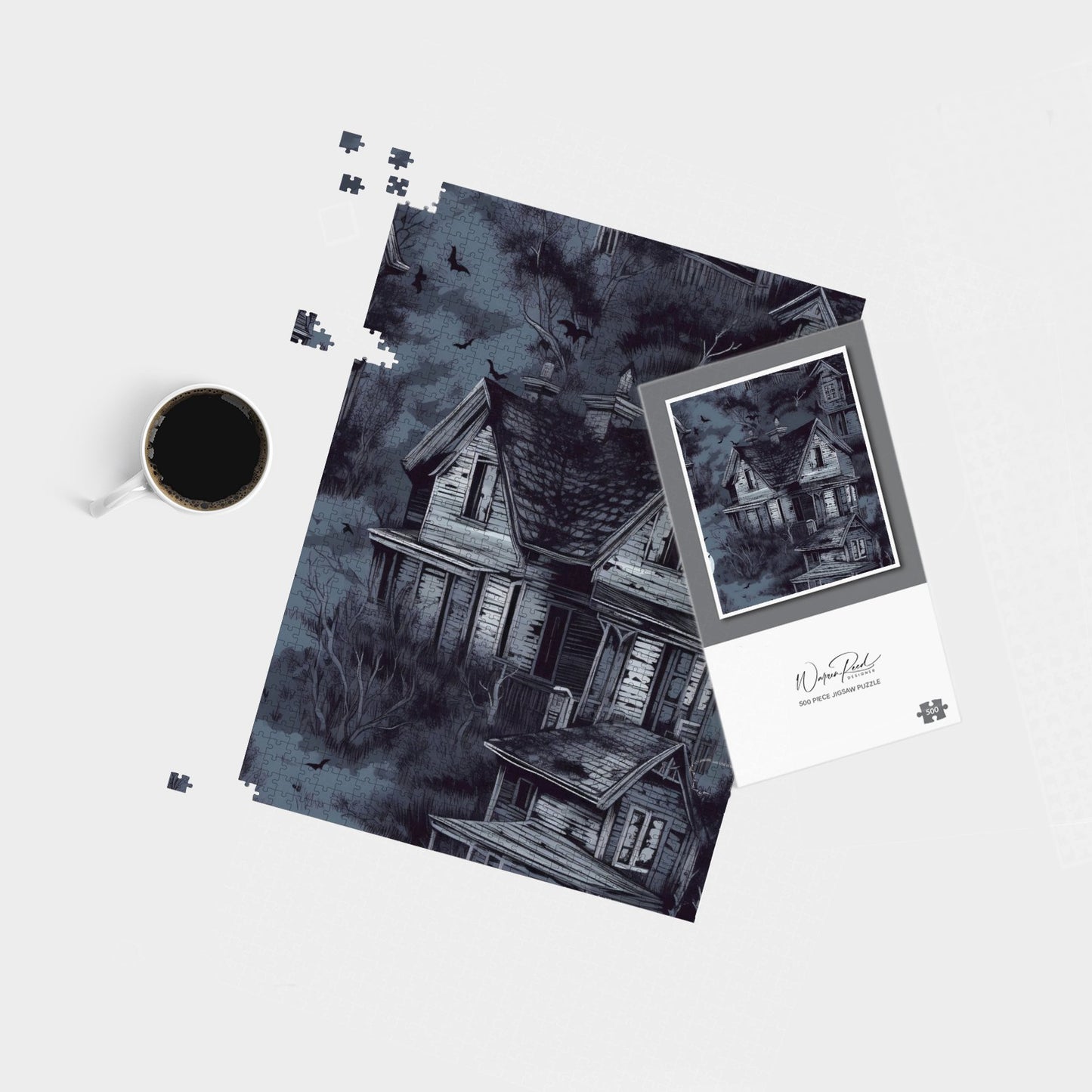 Spooky Shadowy Haunted House Jigsaw Puzzle
