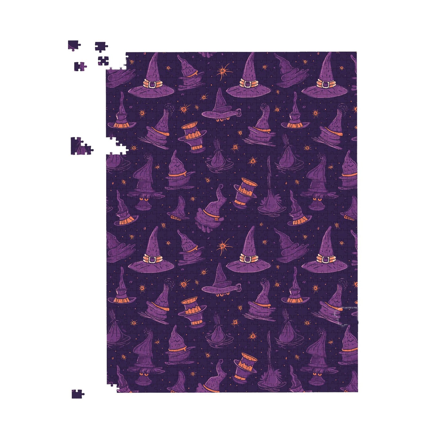 Witch Hats And Broomsticks Jigsaw Puzzle