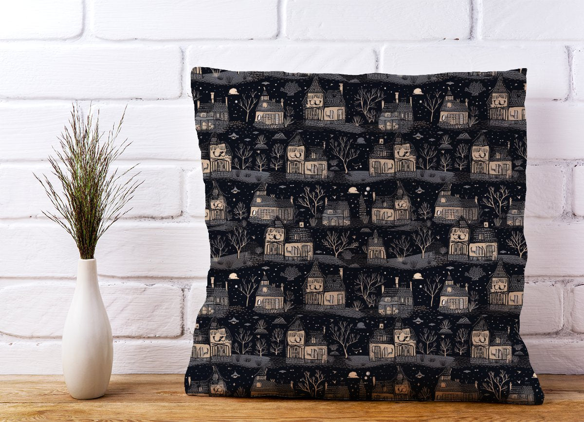 Spooky Haunted Houses Cushions