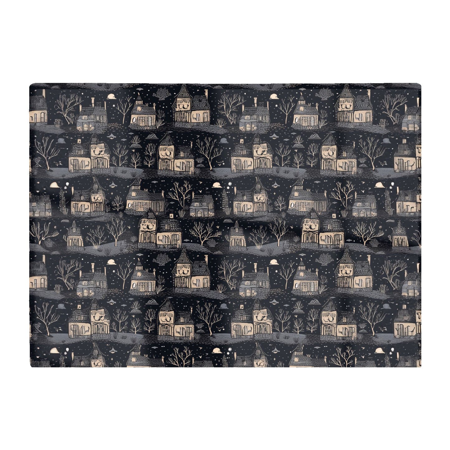 Spooky Haunted Houses Glass Chopping Board