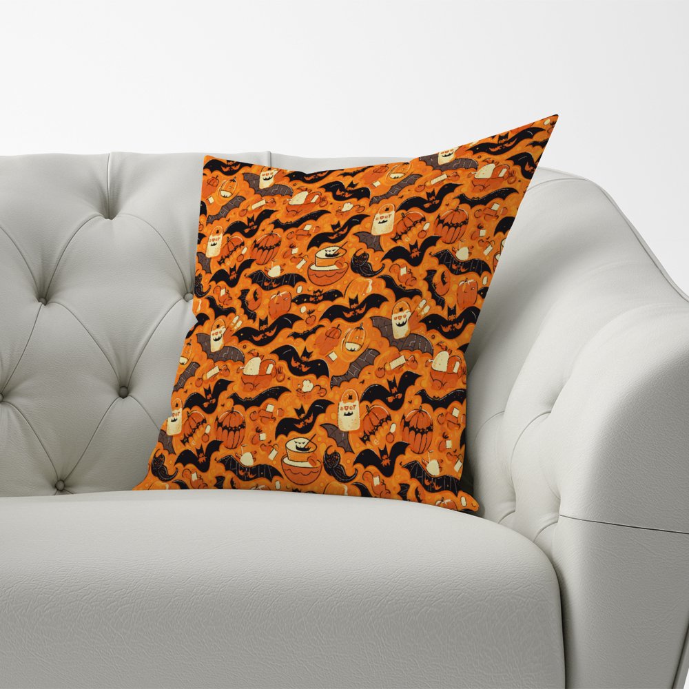 Candy-Filled Treat Bags And Bats Cushions