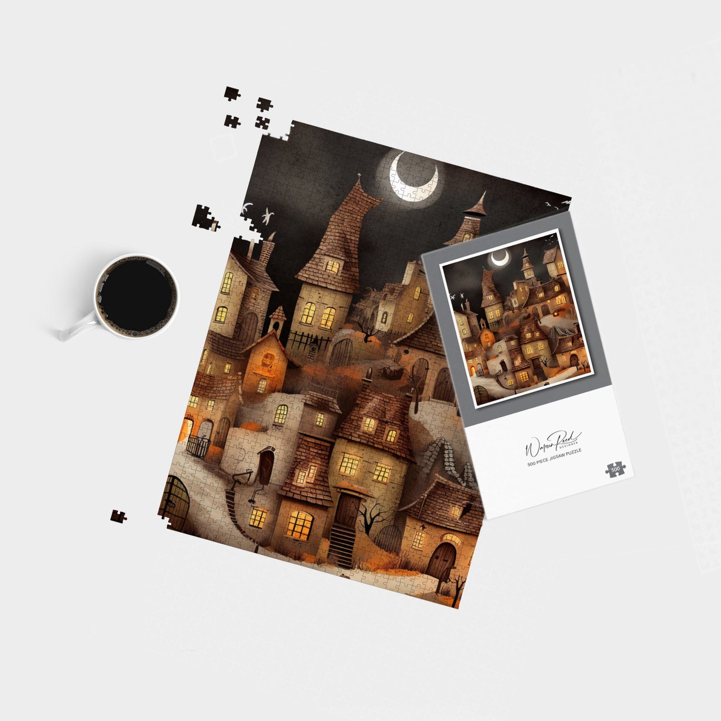 Spooky Halloween Village Jigsaw Puzzle