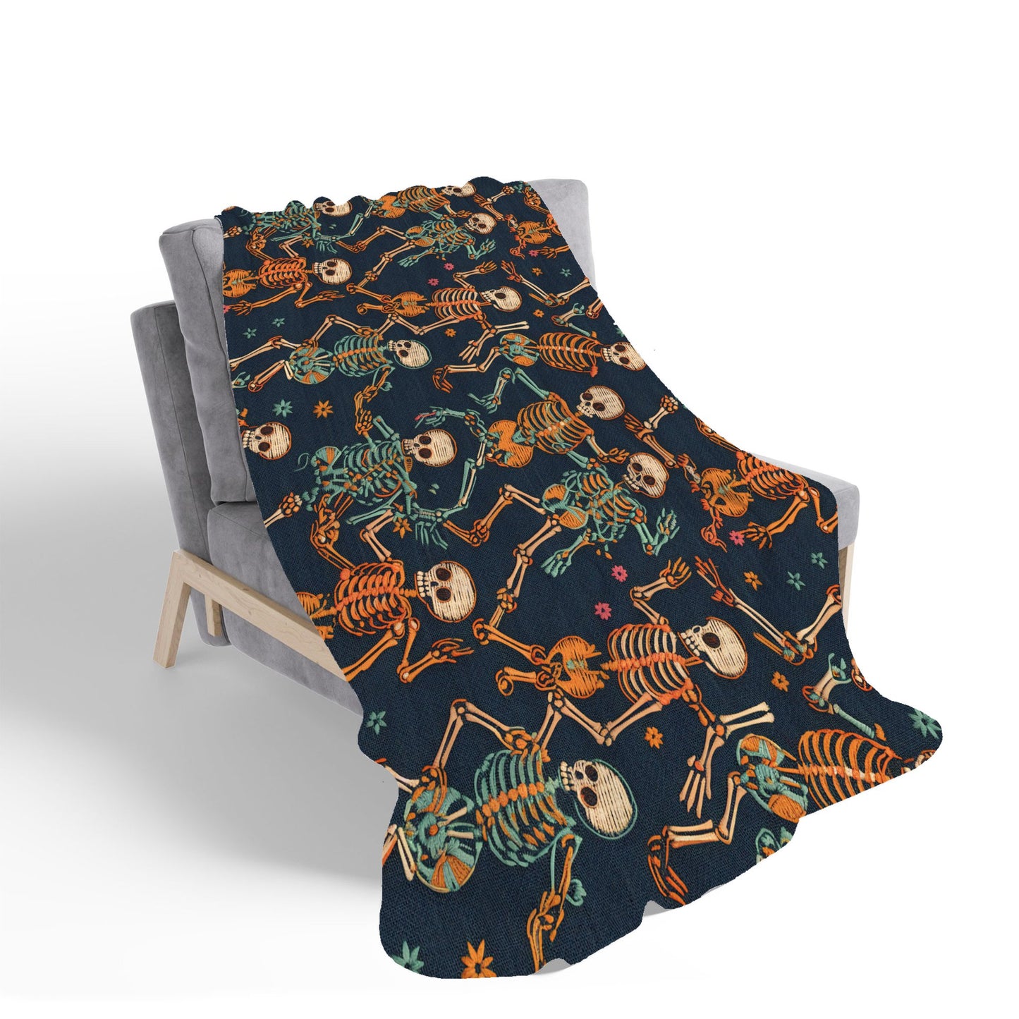 Dancing Skeletons Sherpa Blanket
