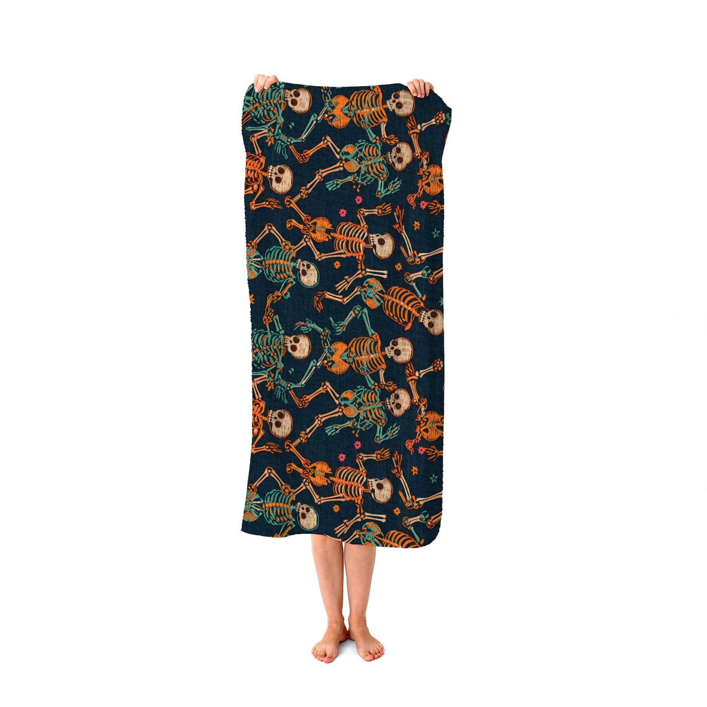 Dancing Skeletons Beach Towel
