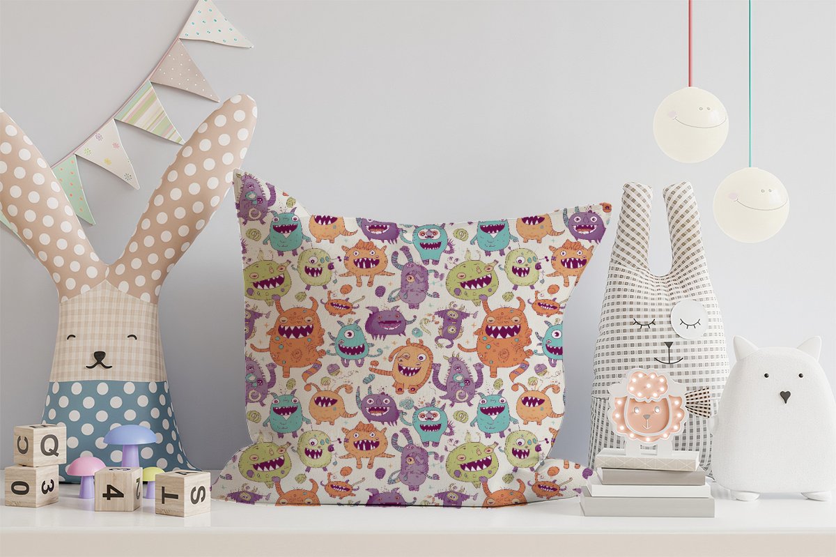 Playful Halloween Monsters Cushions