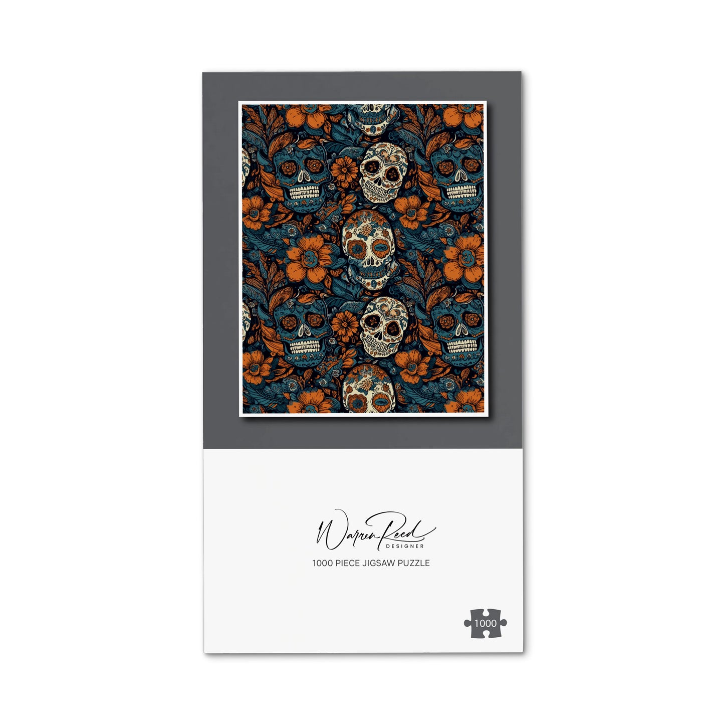 Dia De Los Muertos Skulls Pattern Jigsaw Puzzle