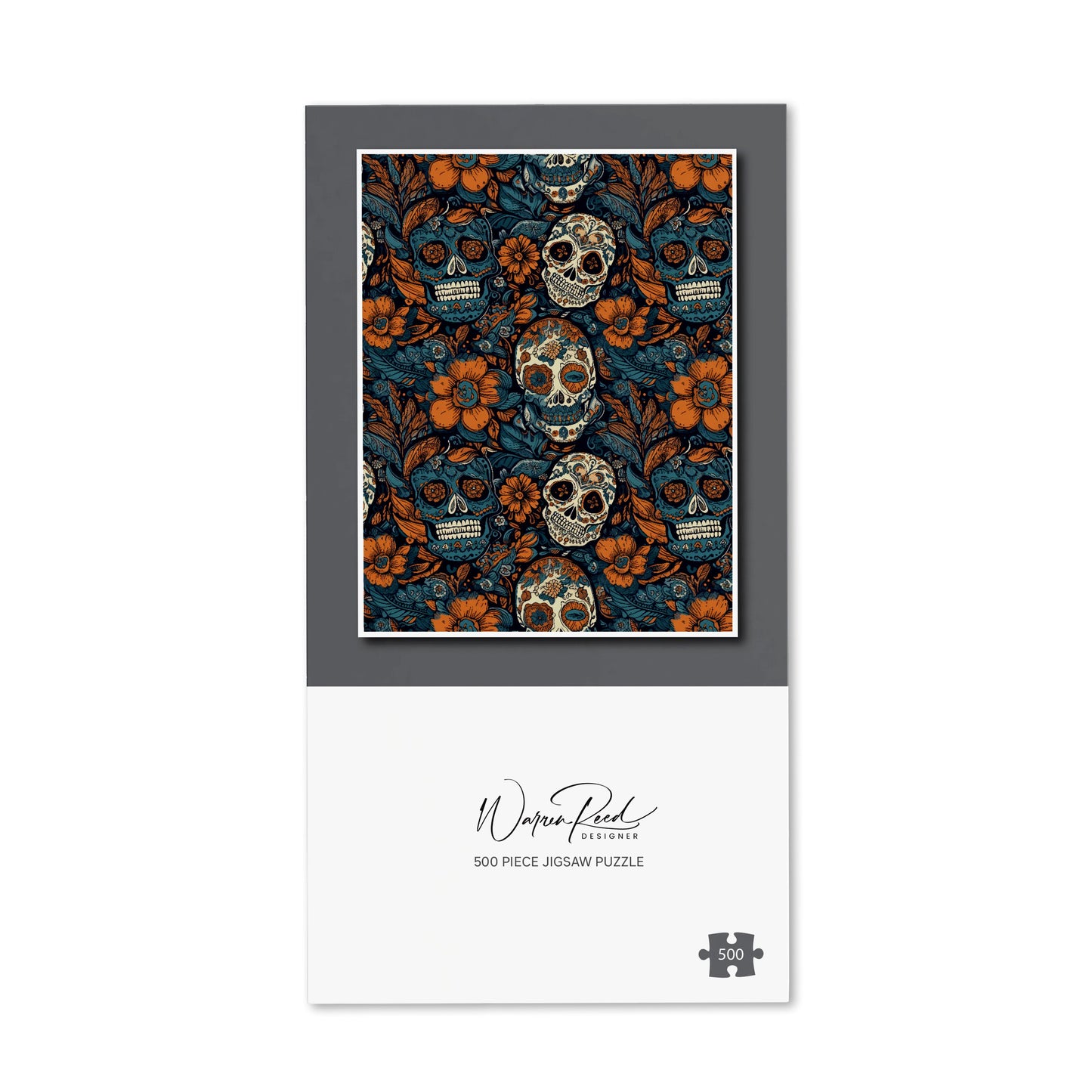 Dia De Los Muertos Skulls Pattern Jigsaw Puzzle