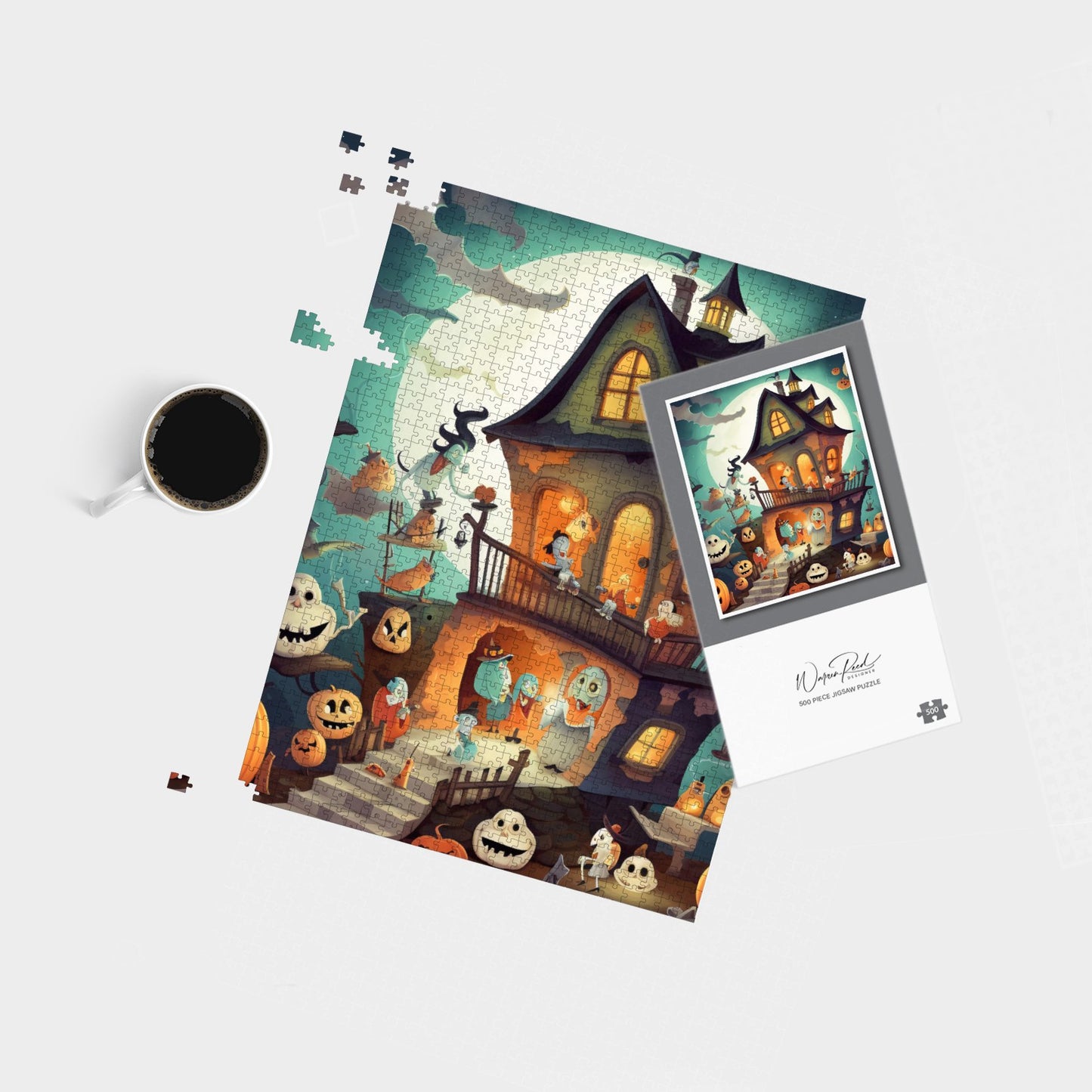 Illustrations A Whimsical Haunted House Jigsaw Puzzle