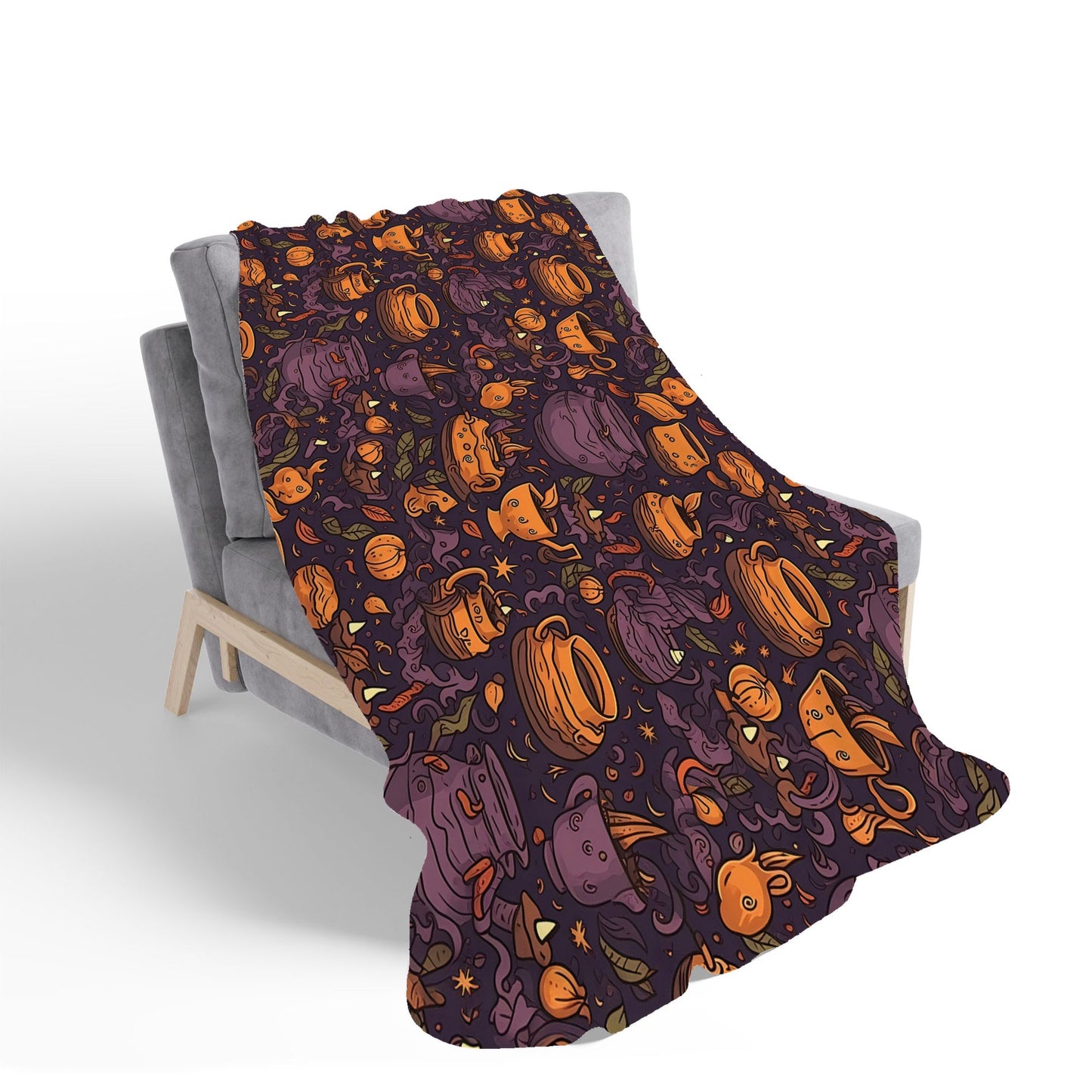 Wicked Witches Bubbling Cauldrons Sherpa Blanket
