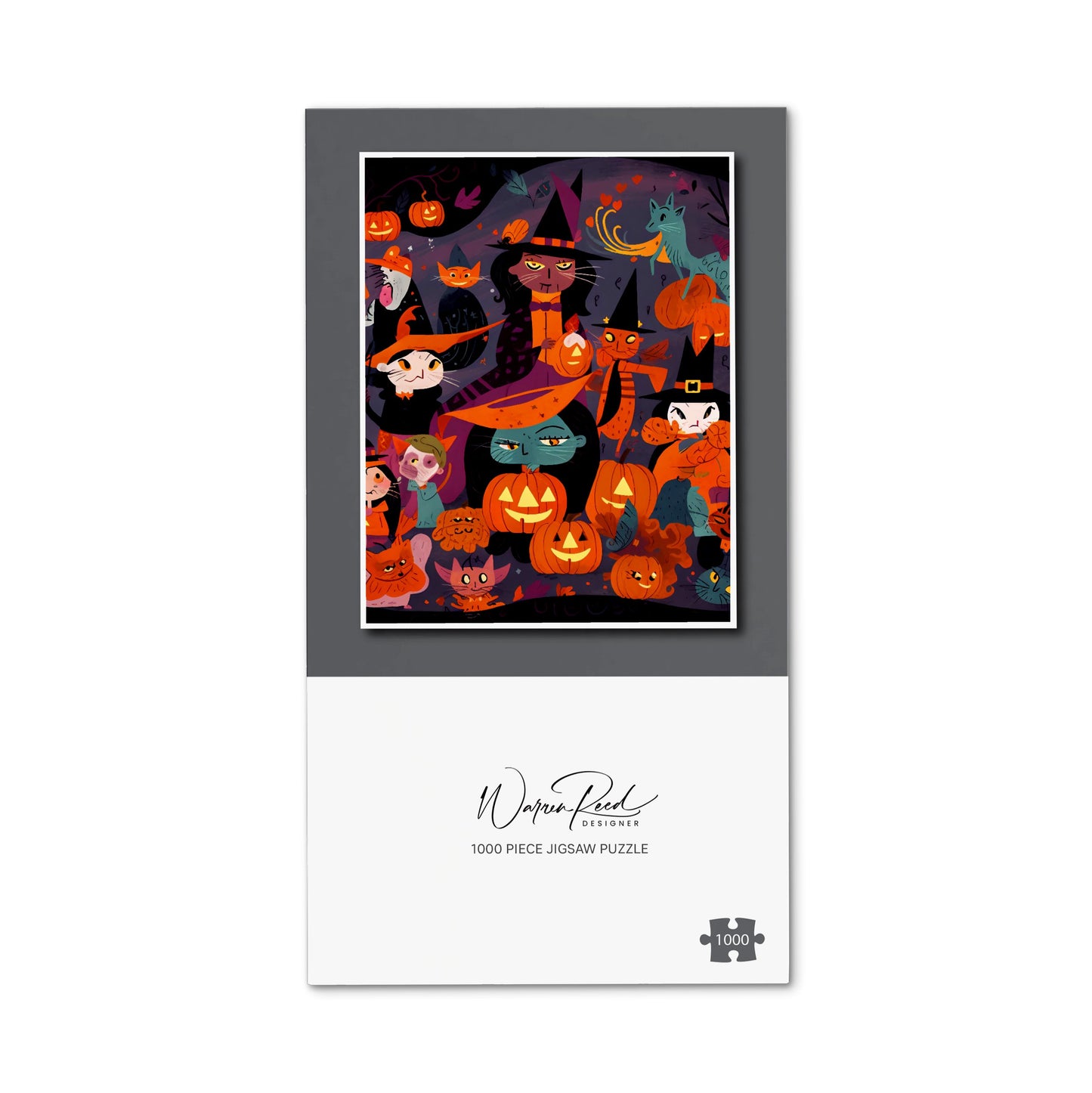 Colorful Illustration Of Witches Jigsaw Puzzle