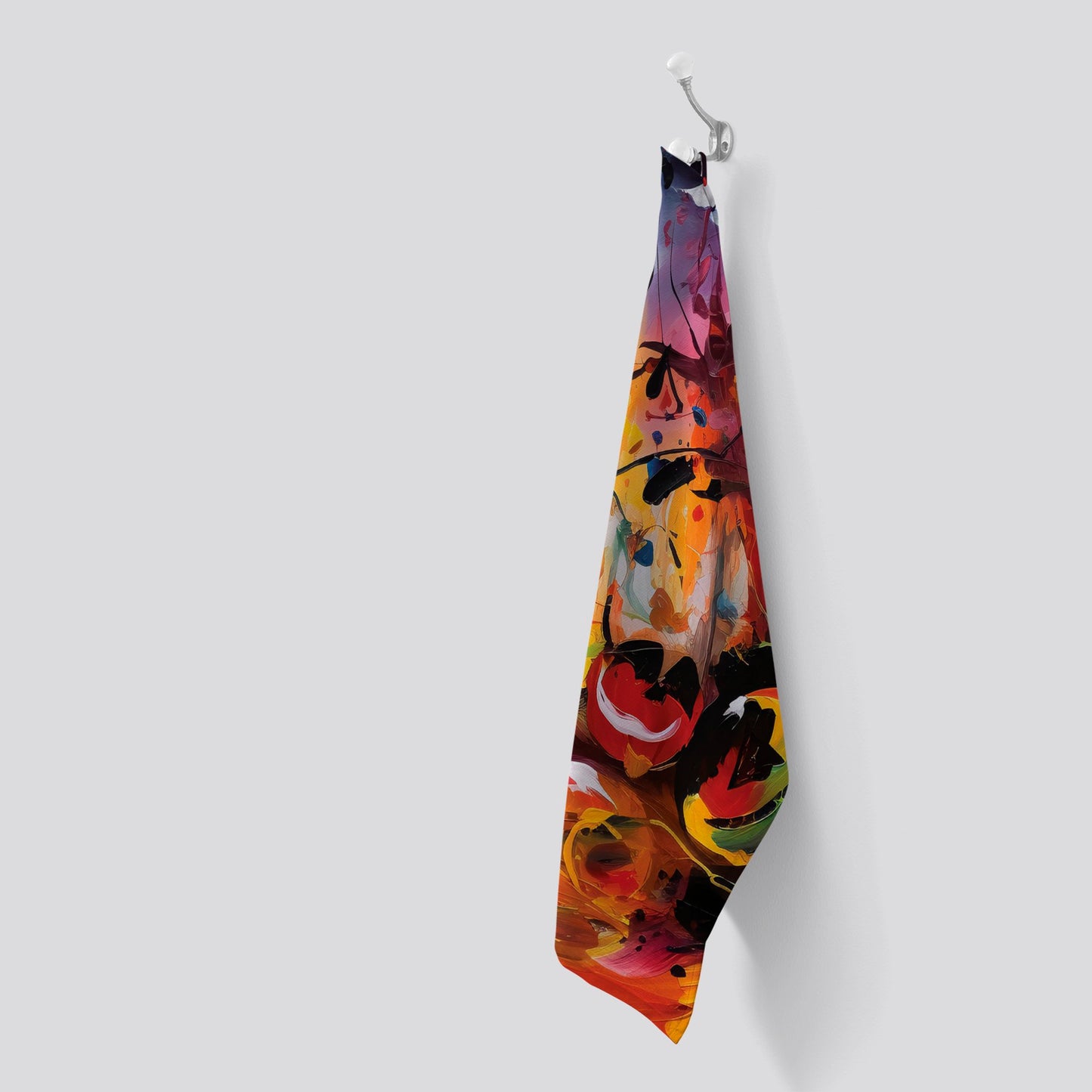 Abstract Halloween Painting Tea Towel
